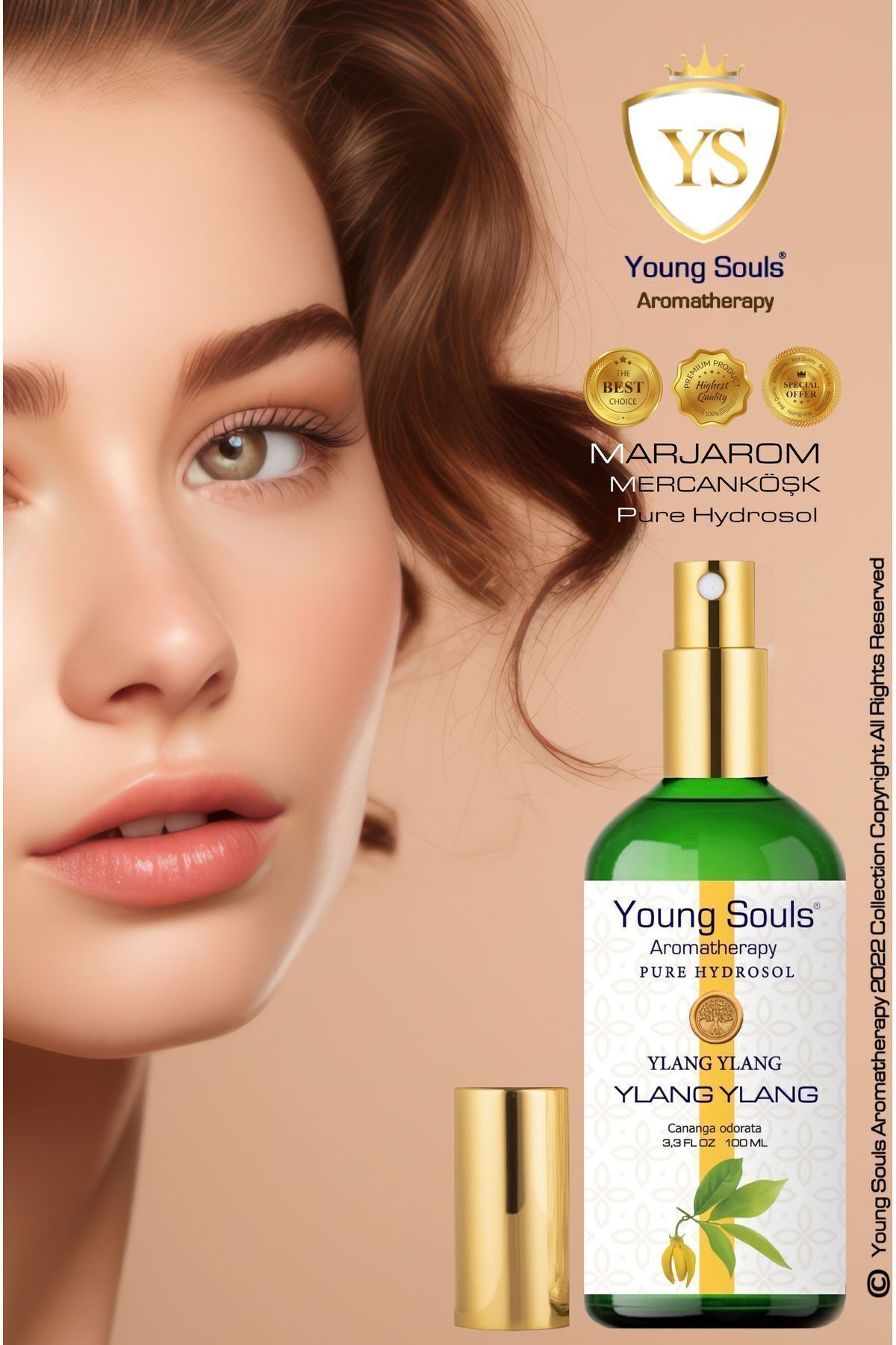 رایحه درمانی مرزنجوش Pure Hydrosol Tonic Marjoram Hydrosol 100 ml YOUNG SOULS