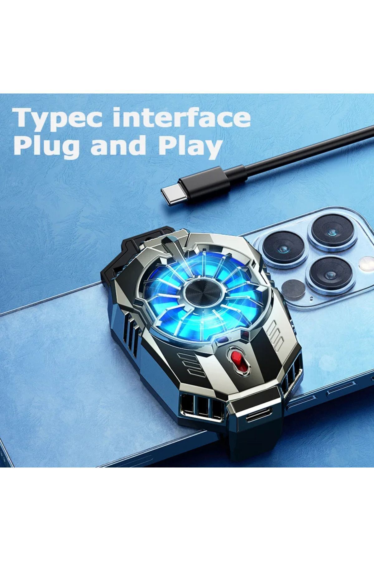 Nilpro-X20 Boxed - Universal Silent Led Phone Cooler Compatible with Iphone Android, Pubg Cod Fan Radiator 5