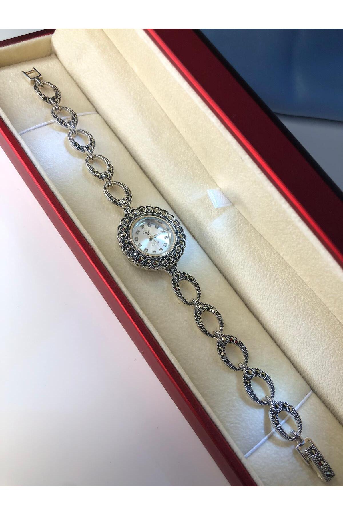 Women's Silver Watch - Larissa Markazit Gemstone • Illuminated Box • Lover • Wife • Mother's Gift