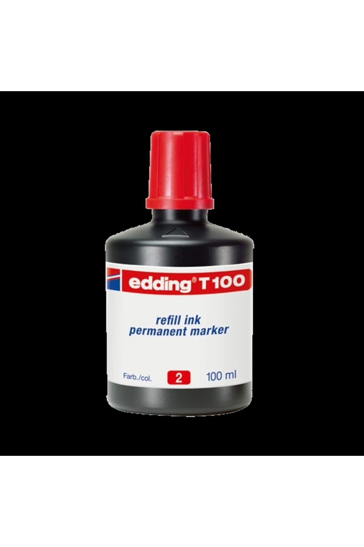 Edding Markör Mürekkebi Permanent Damlalıklı 100 ml Kırmızı T100