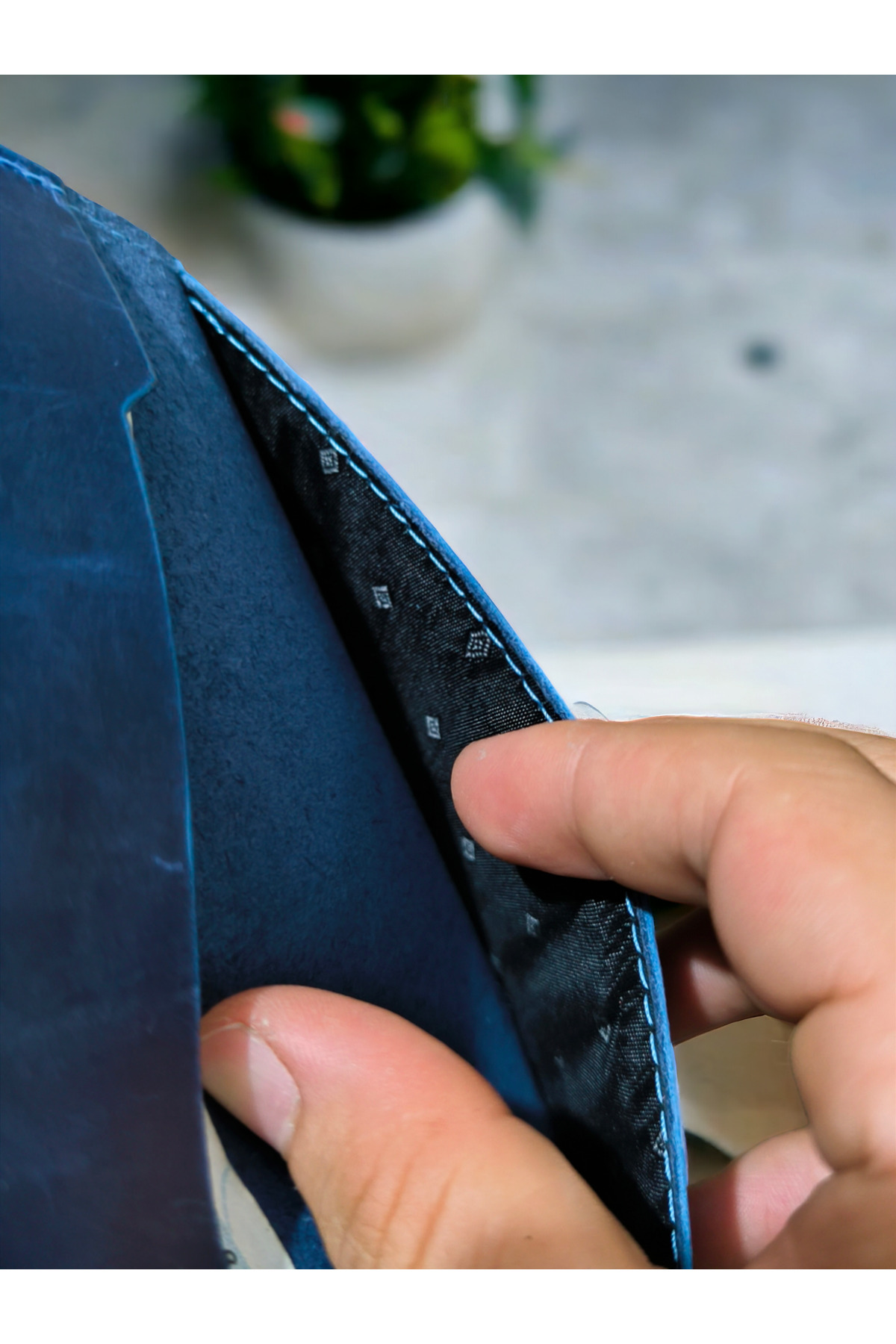 کیف پول مردانه آبی CRASSULA PREMIUM LEATHER | TYCB7D8970E2D27700 اورجینال - تصویر 4