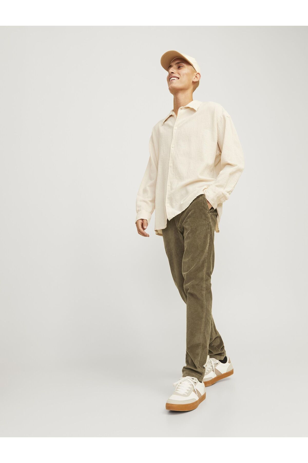 شلوار جک اند جونز مردانه پنبه - الاستین قهوه ای بیسیک راسته Slim Fit/اسلیم فیت فاق نرمال   Slim/اسلیم فیت کژوال/روزمره | Jack & Jones 12258301 TR - تصویر 8