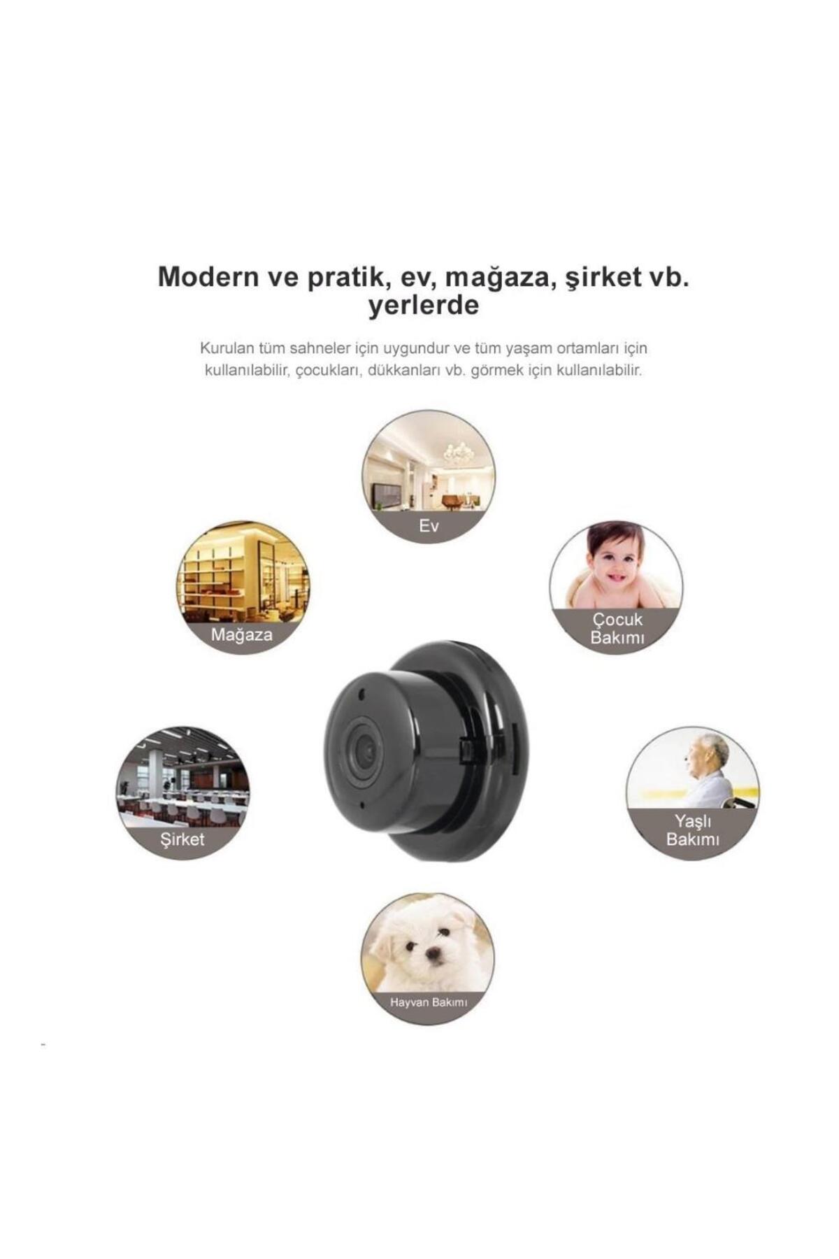 Powermaster Pm-4792 V380 Gece Görüşlü Mikrofonlu 1080p Mini Wifi Ip Kamera fotoğrafı 5 (önizleme)