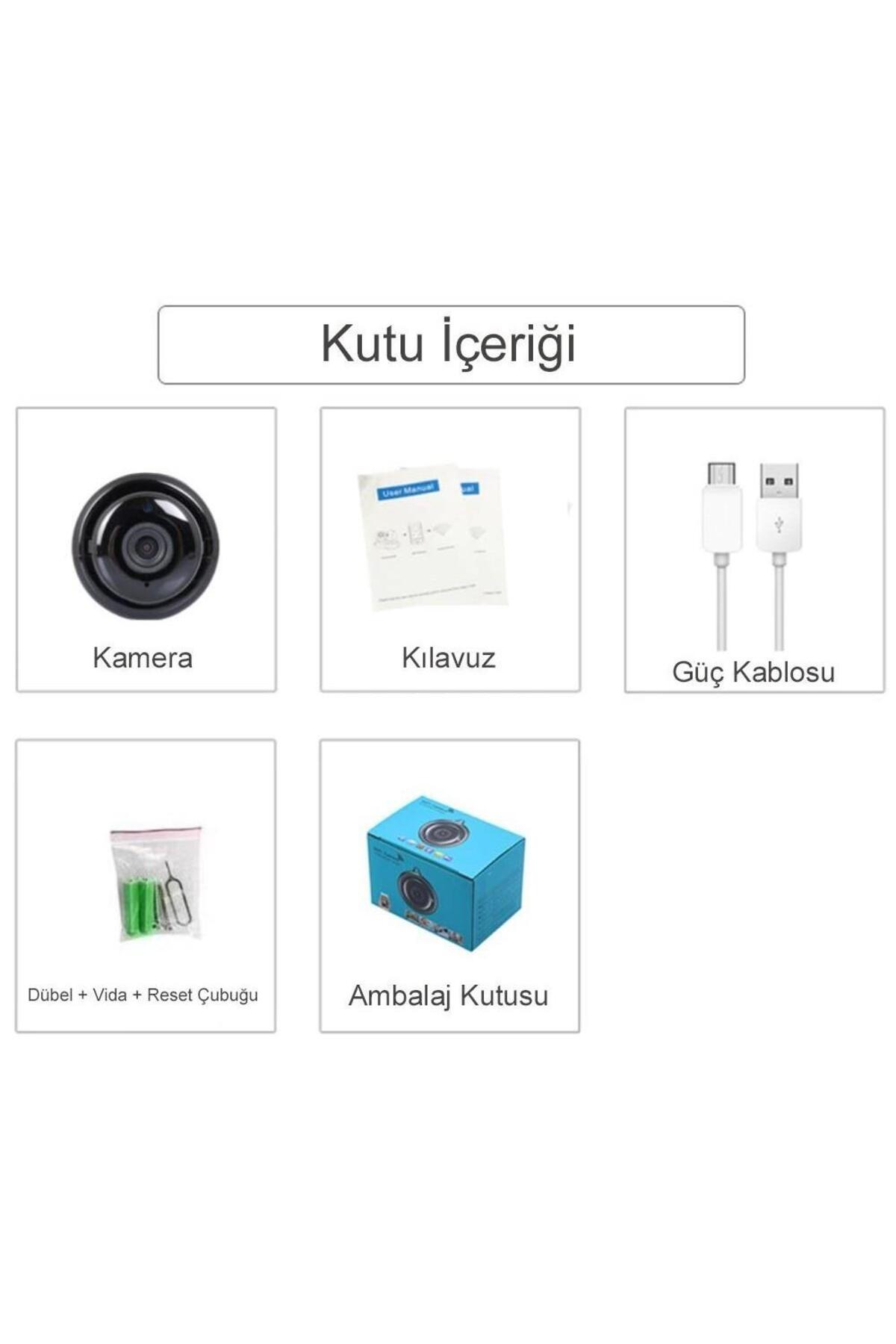 Powermaster Pm-4792 V380 Gece Görüşlü Mikrofonlu 1080p Mini Wifi Ip Kamera fotoğrafı 6 (önizleme)