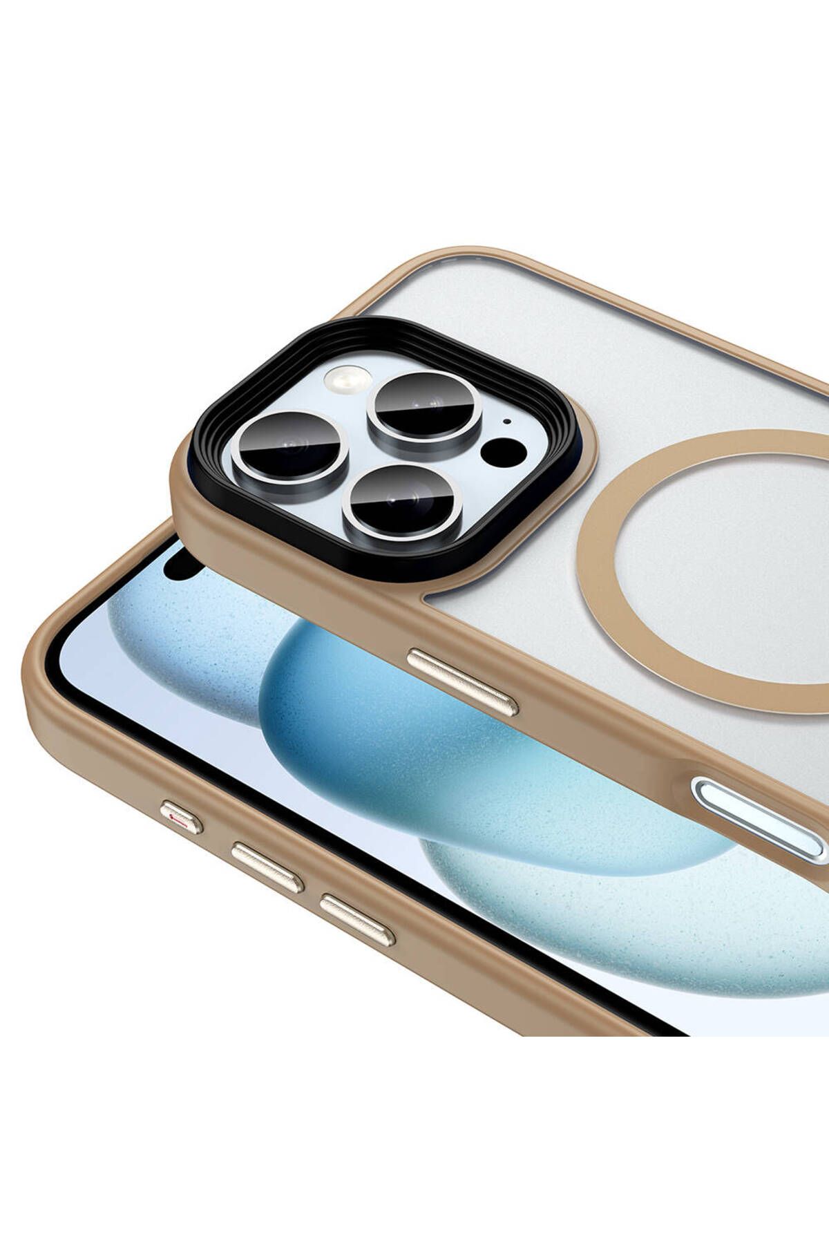 Lufthimm Apple iPhone 16 Pro Kılıf Mat Arka Yüzey Wireless Şarj ...