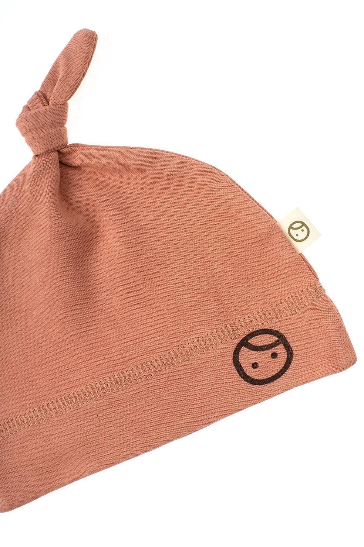 Little Gusto-Knotted Hat Newborn Pink Organic Cotton 2