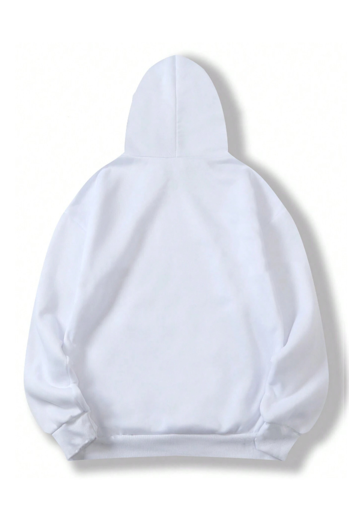Revasser Unisex Kadın/Erkek DÜZ Renkli Pamuklu Oversize Kapüşonlu Sweatshirt görsel 2