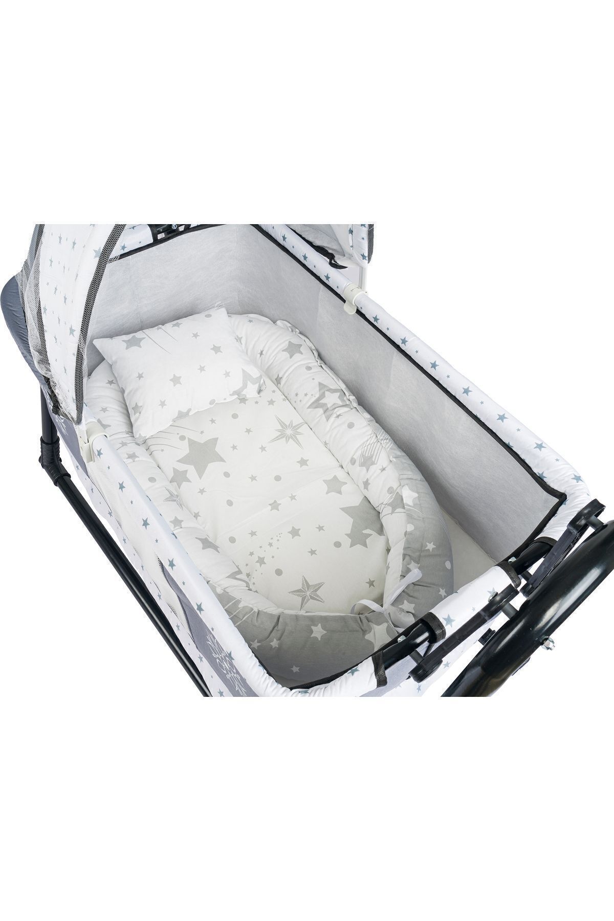 Özbay Btrend Babynest Yatak Ve Yastık+ Cep Hediyeli Sallanır Sepet Beşik Bebek Beşiği Hamak 2 li Set fotoğrafı 4 (önizleme)