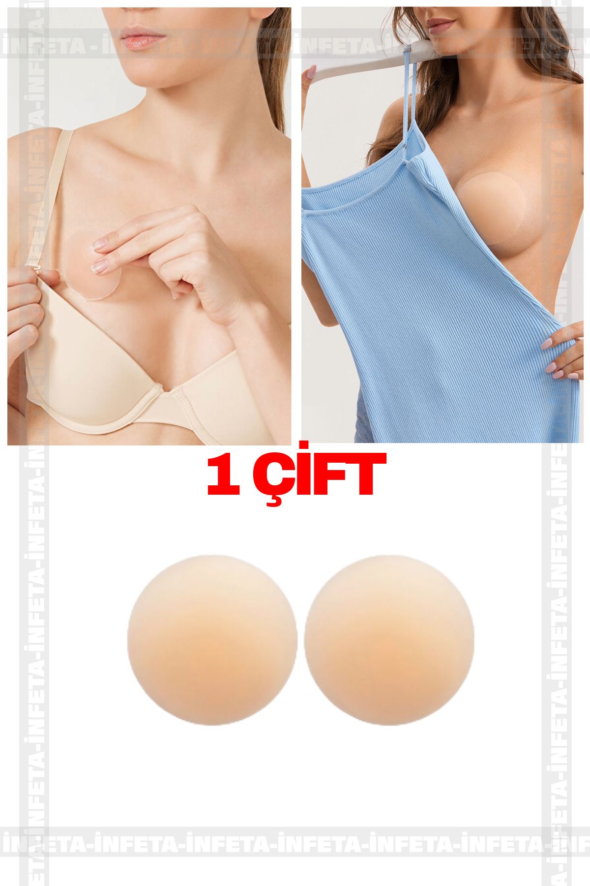 1 Çift Silikon Göğüs Ucu Gizleyici Ve Kapatıcı Kadın Meme Ucu Kapatıcı Gizleyici Aparat Nipple Pad