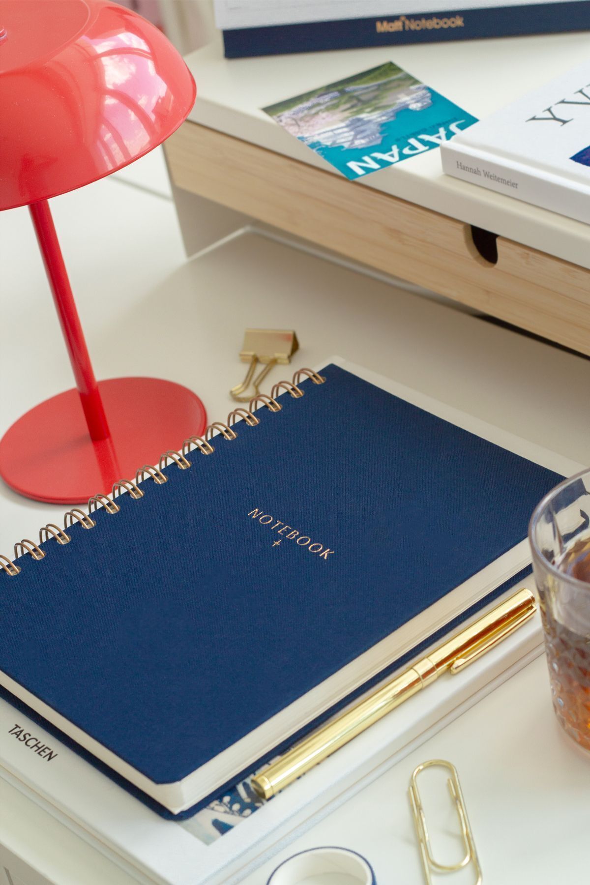 Matt Notebook-Navy Blue A5 15X21 cm Spiral Linen Notepad 3
