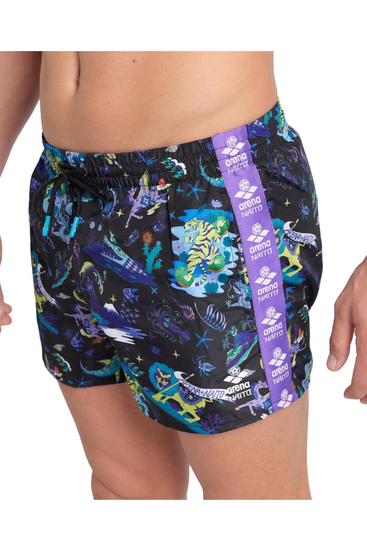 مایو شنا آرنا مردانه  سفید  طرح دار      Beachwear | ARENA TYC1D0C5E4D5C31D00 - تصویر 4