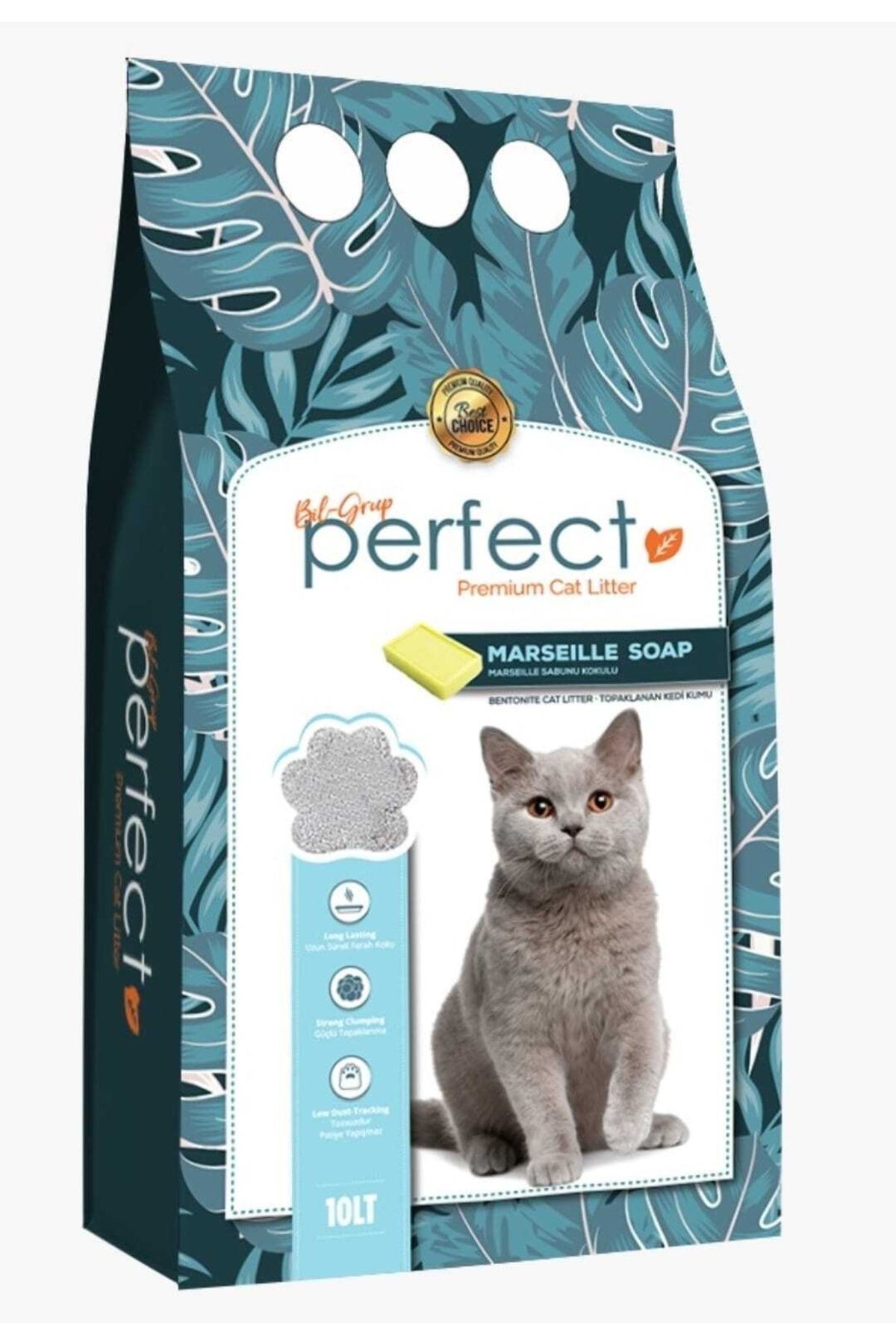 10 Lt Perfect İnce Taneli Marsilya Sabun Kokulu Bentonit Kedi Kumu