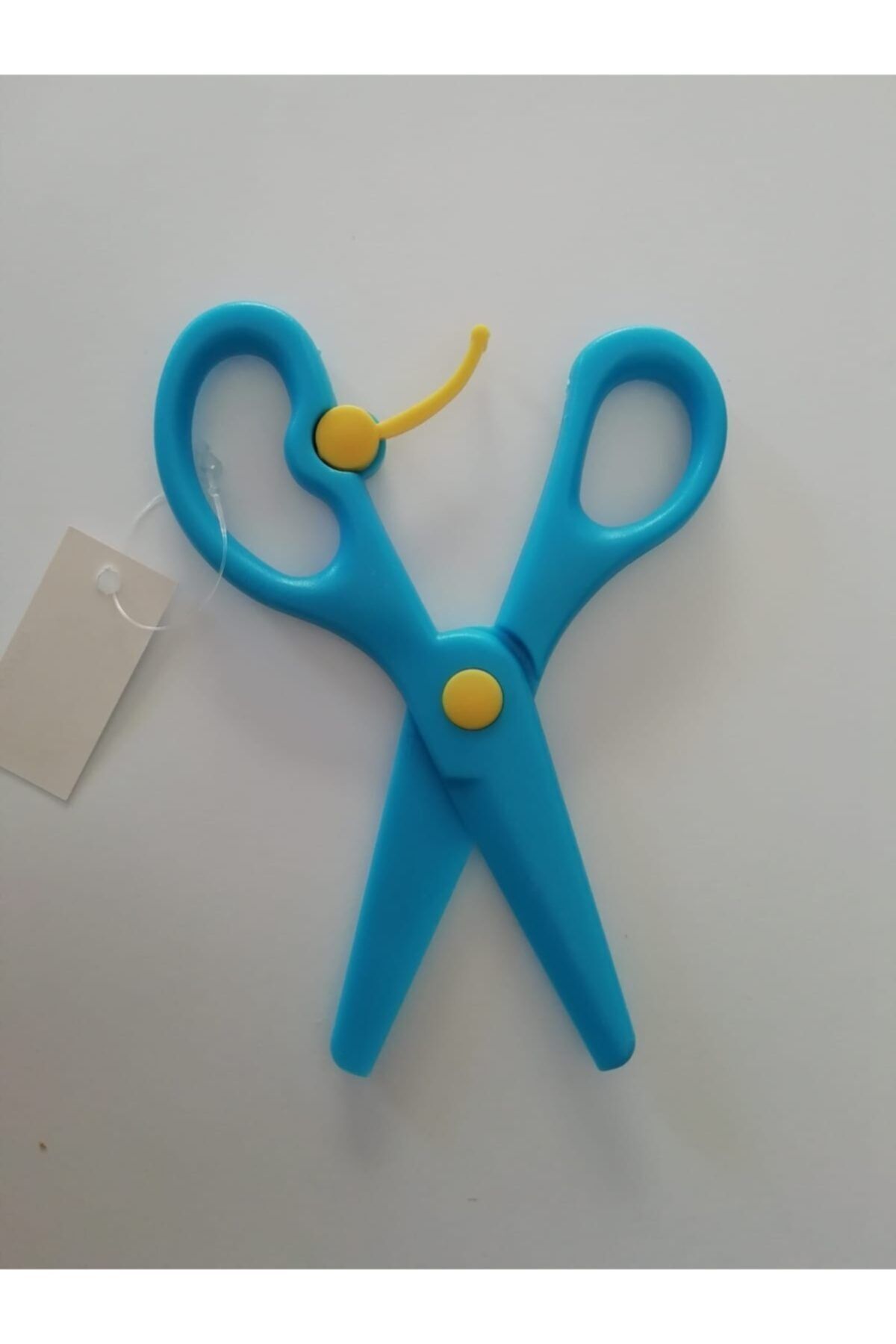 Südor Çocuklar Için Korumalı Mavi Plastik Kağıt Makas