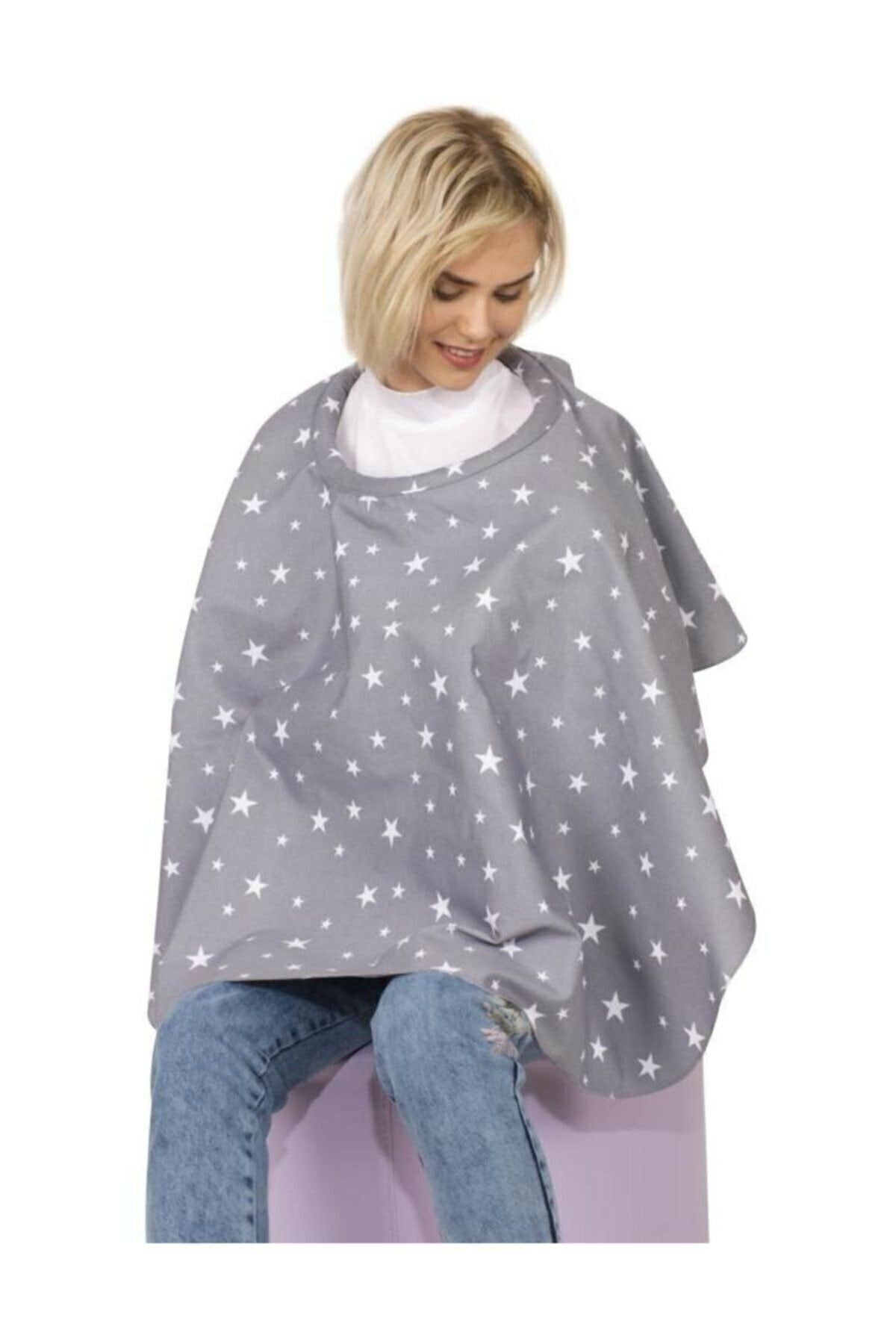 Dekorix 3lü Set Emzirme Yastık Kılıfı Fermuarlı - Emzirme Yastığı Ve Emzirme Önlüğü Büyük Boy Gri fotoğrafı 4 (önizleme)