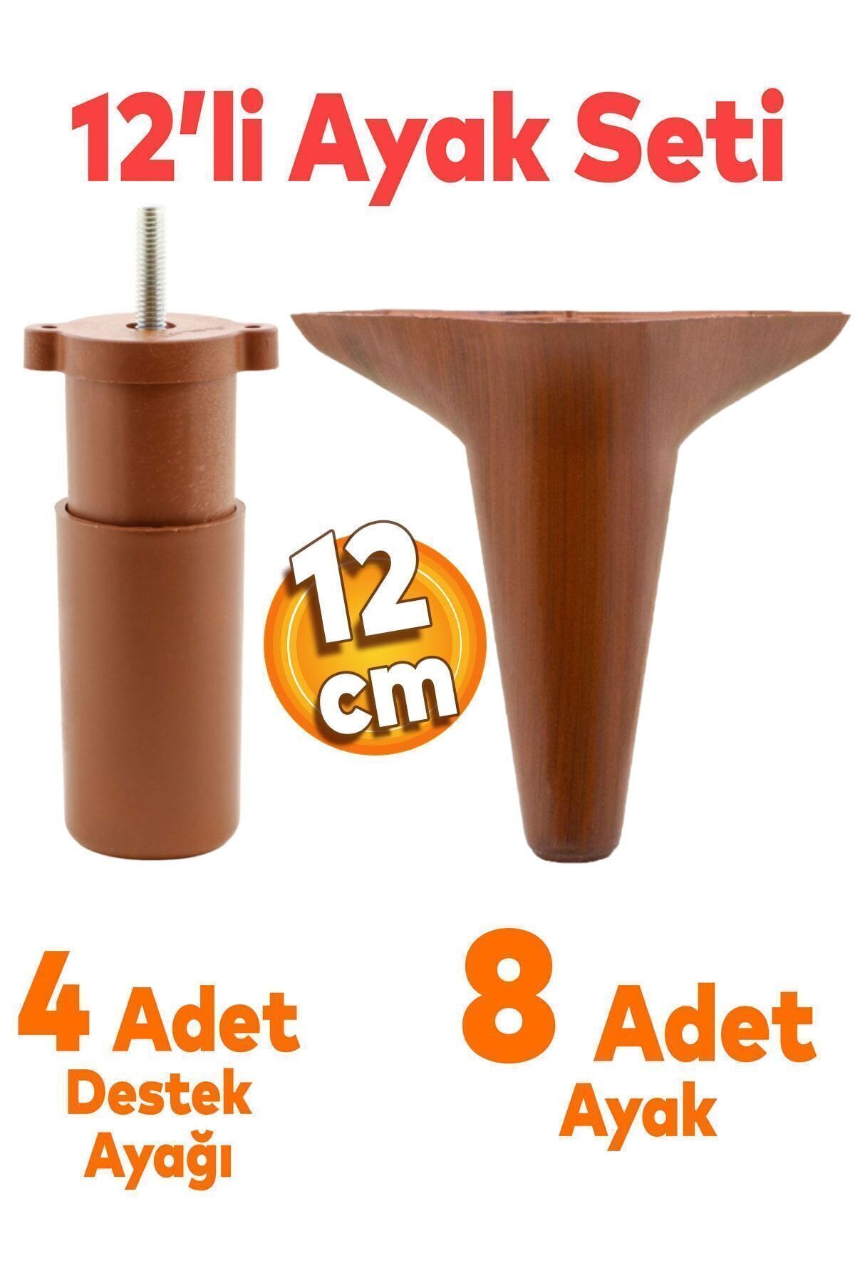 Aspen 12-Piece Set Furniture Sofa Seat TV Unit Base Feet Support 12 cm Robot Vacuum Cleaner