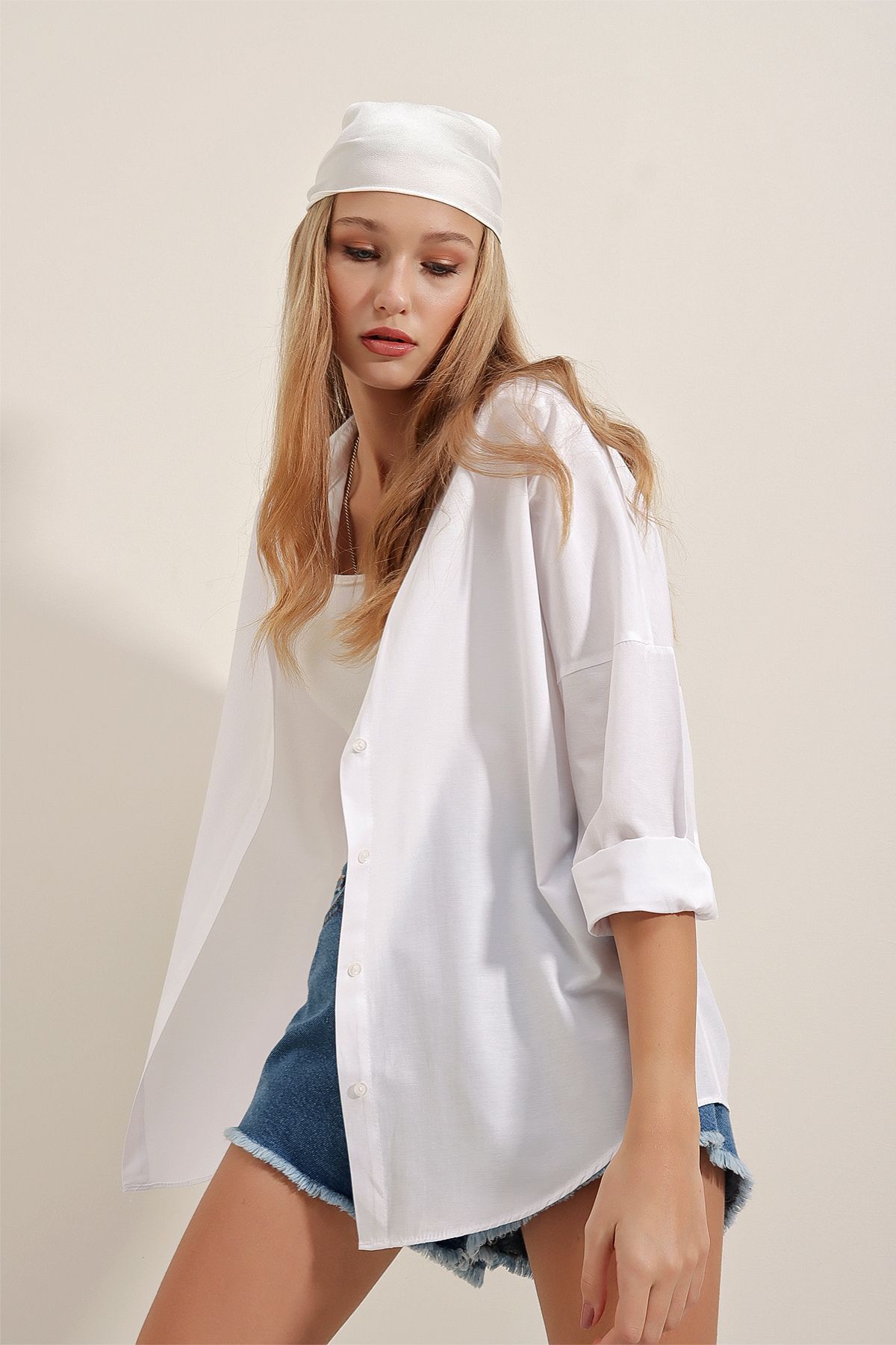 Bigdart-3900 Oversize Long Basic ing - fehér 5