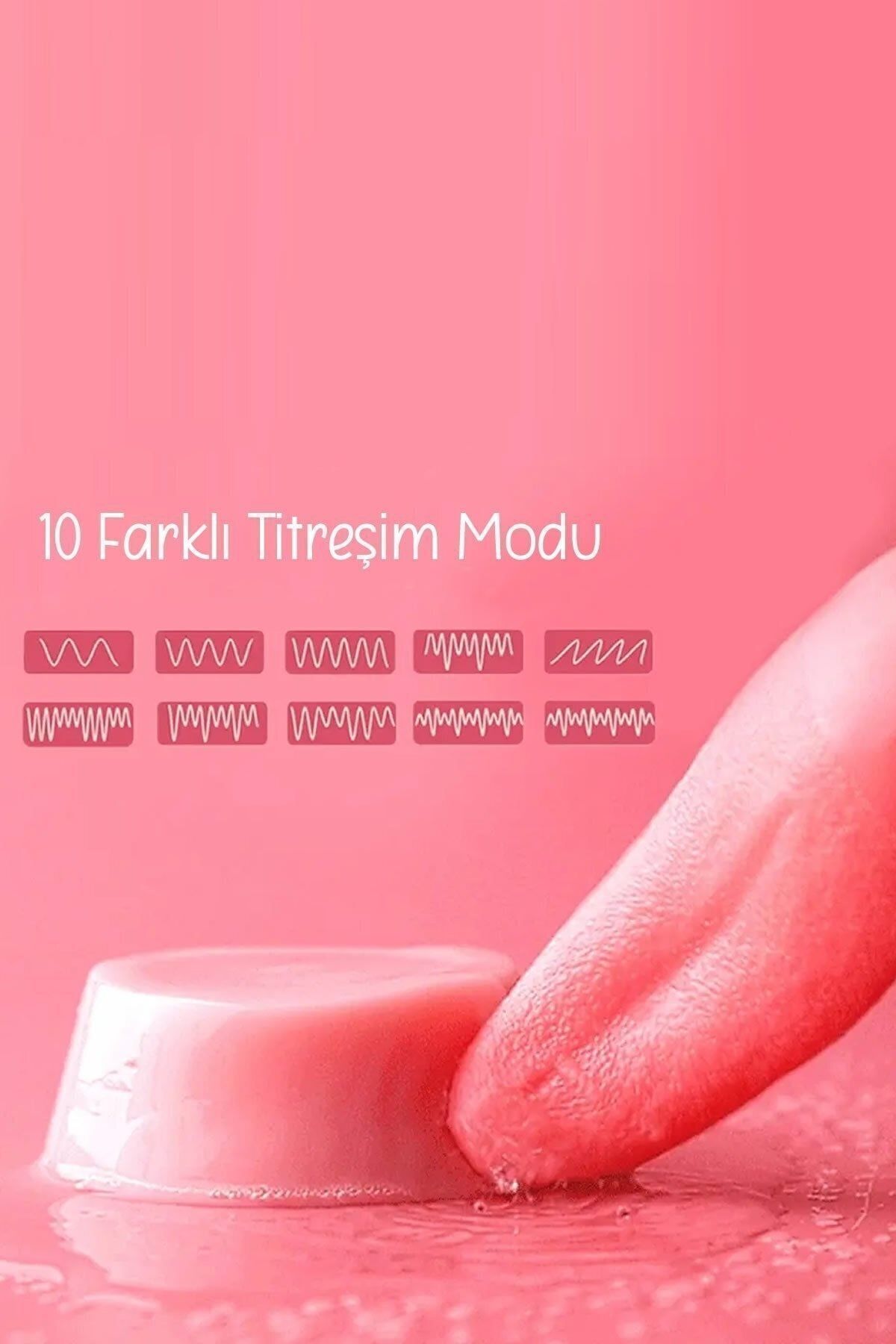 - Dil Vibratör - 10 Farklı Yalama ve Titreşim Modu - G Noktası Simülatörlü - 7