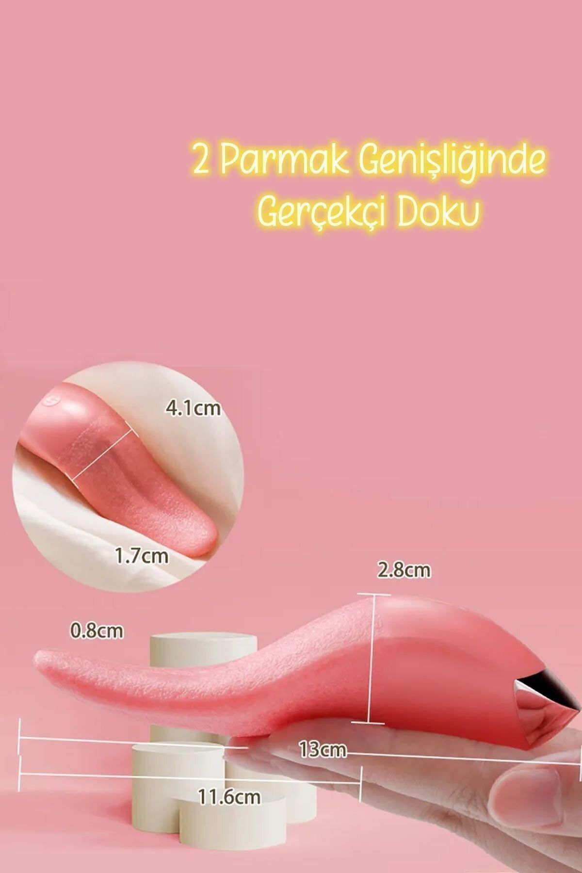 - Dil Vibratör - 10 Farklı Yalama ve Titreşim Modu - G Noktası Simülatörlü - 6