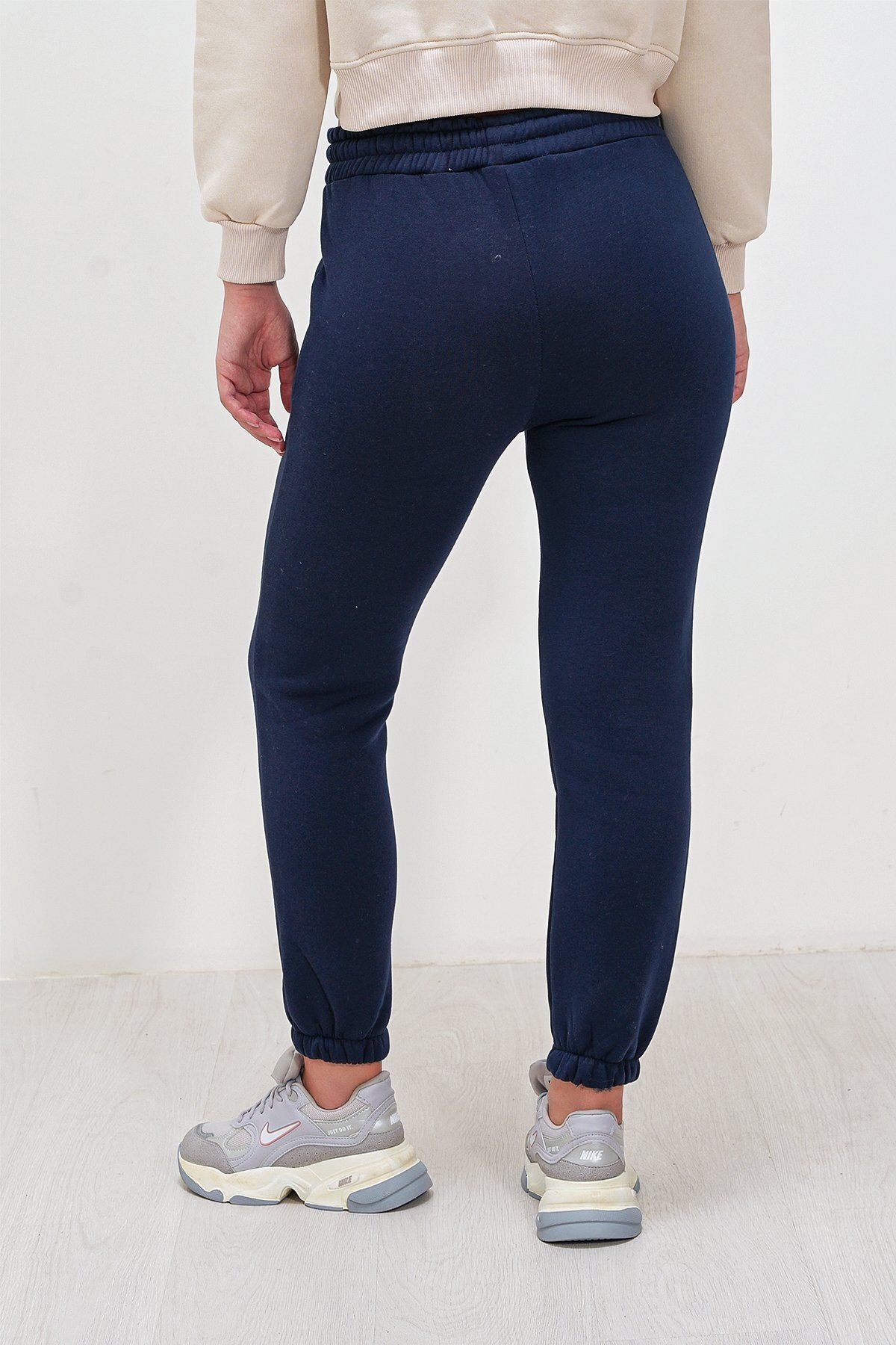 HAKKE-Pantaloni de trening cu trei fire cu buzunare 4