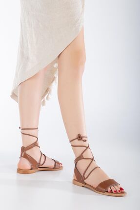 Bak Store Taba Ipli Gladyatör Kadın Bodrum Alaçatı Sandalet