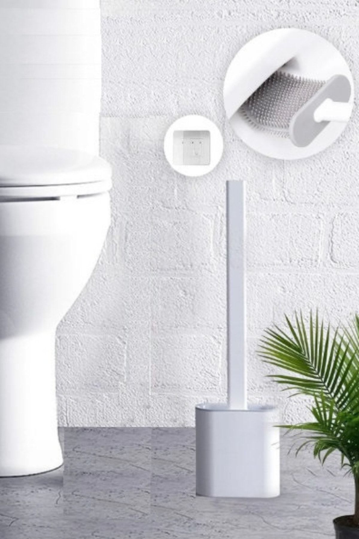 WAPPA Silikon Tuvalet Fırçası Bükülebilir Silikon Wc Klozet Fırçası