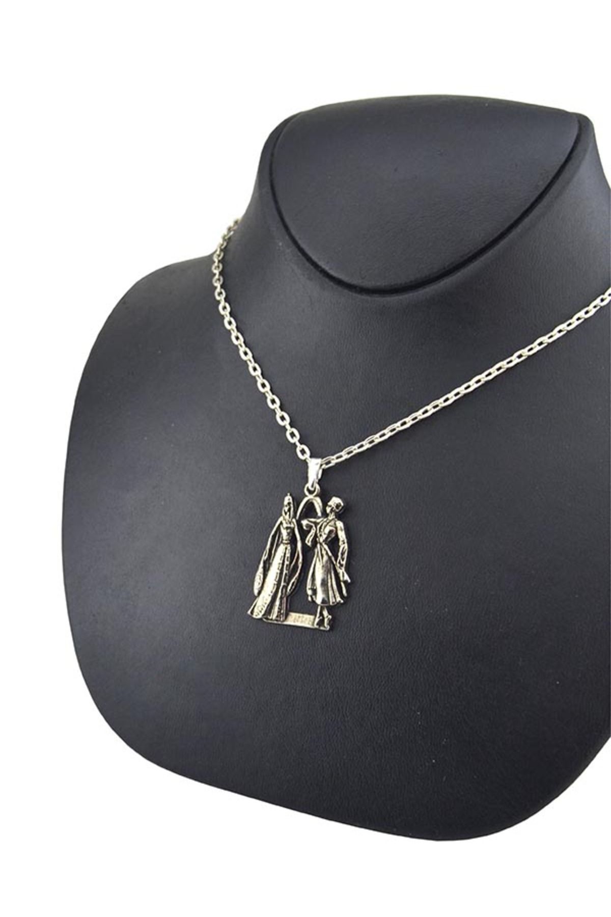 anahtarlıksepeti-Double Necklace Patterned Kafka 7