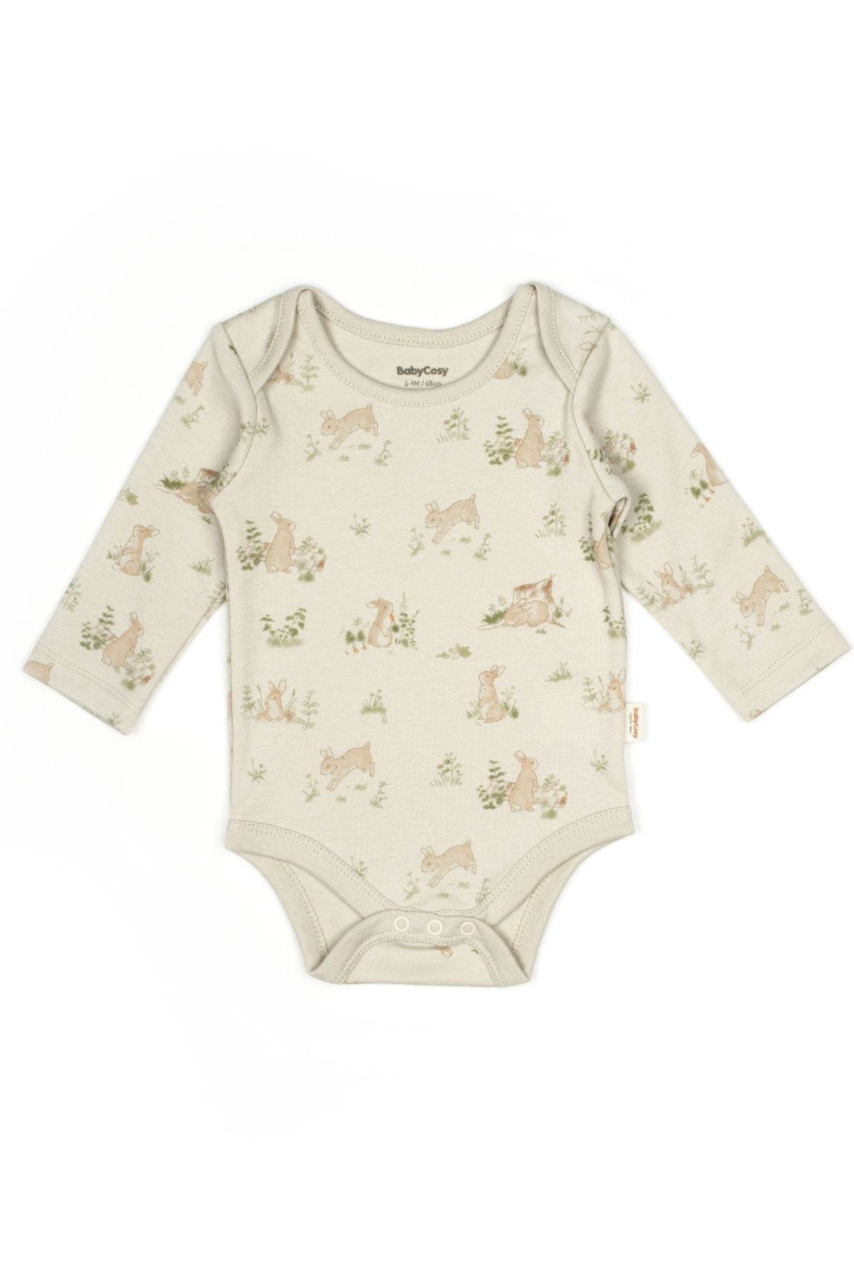 BabyCosy-طقم بدلة للفتيات الصغيرات بأكمام طويلة من القطن العضوي المنقوش مكون من قطعتين 2