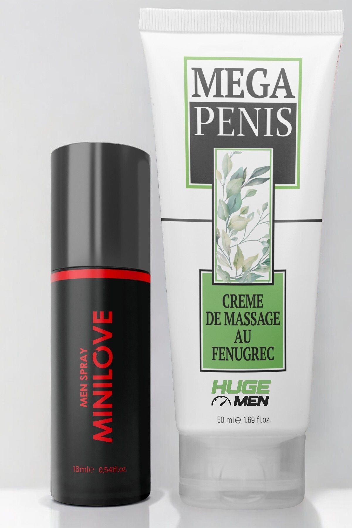 HUGE MEN Muhteşem I?kili Set Penis Kremi Ve Geciktiricili Etkili 16 Ml Sprey