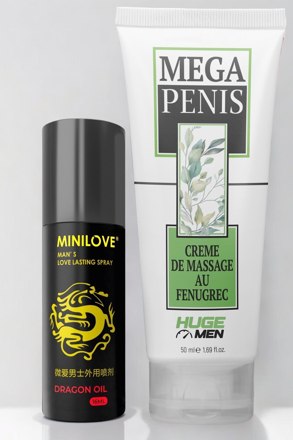 HUGE MEN Muhteşem Set Penis Büyütücülü ve Geciktiricili Etkili 16 ml Sprey