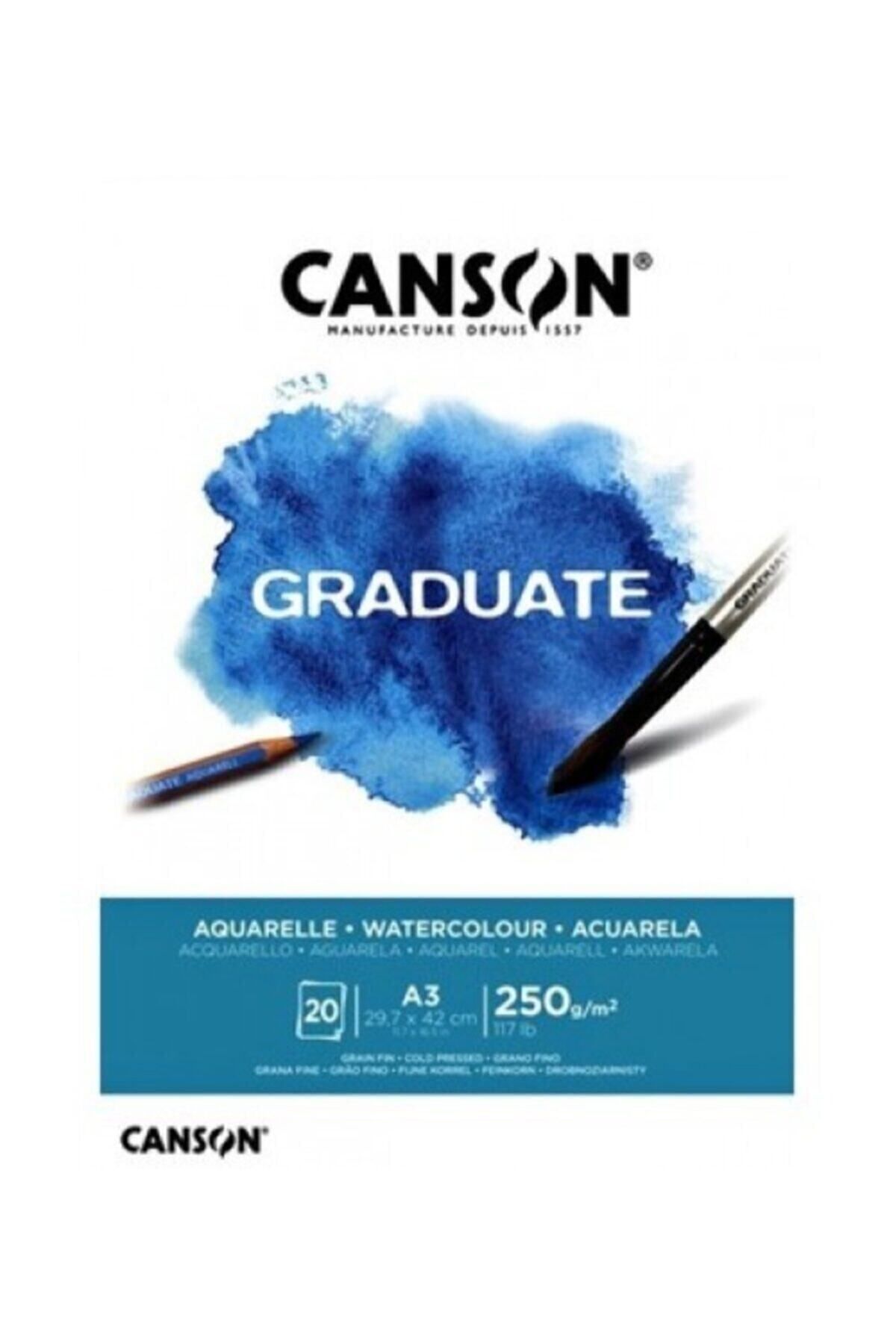 Canson Graduate Aquarella & Watercolor Blok A3 20 Yaprak 250 gr Fiyatı ...