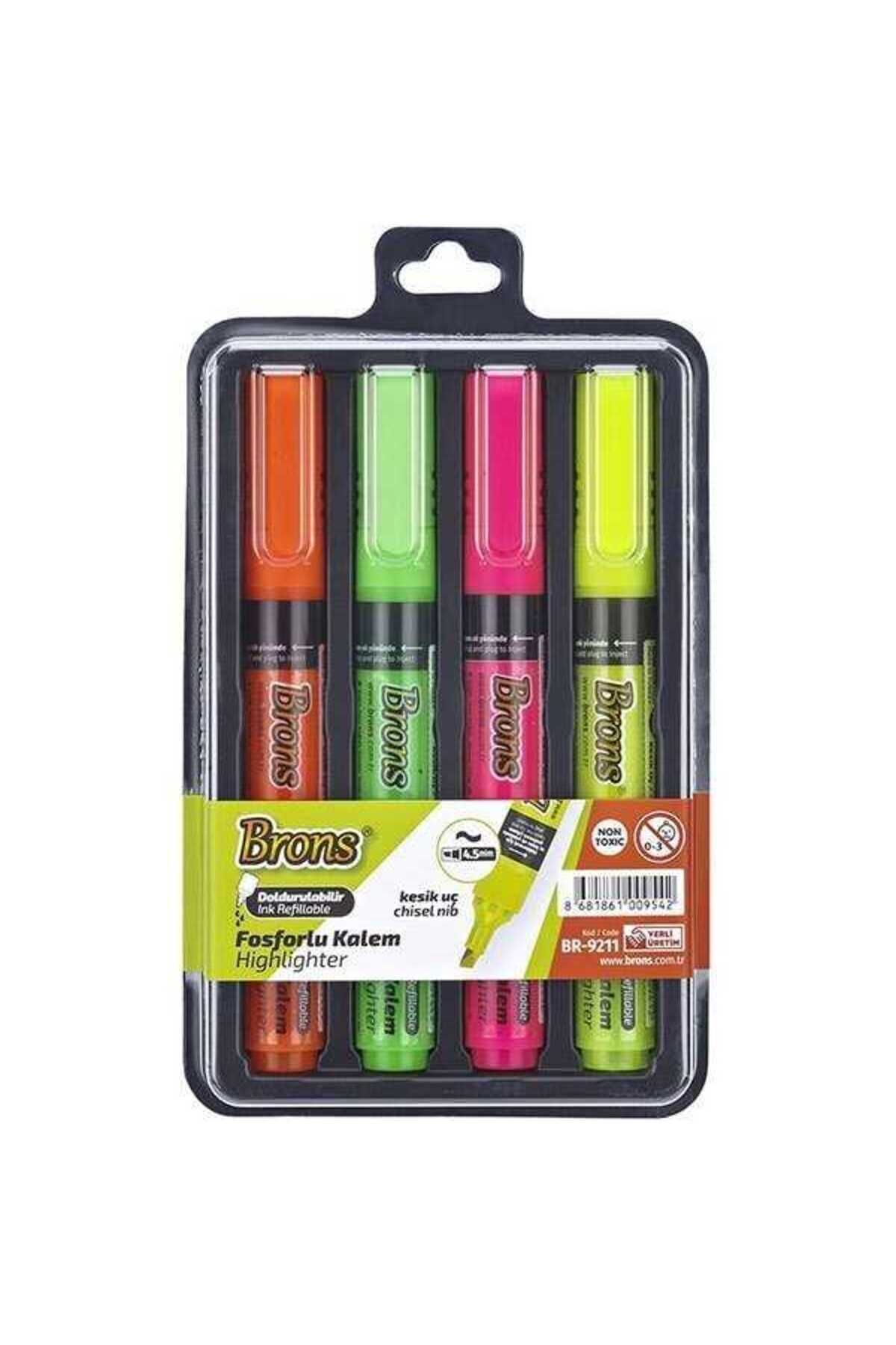 Brons 4lü Fosforlu Kalem Br-9211