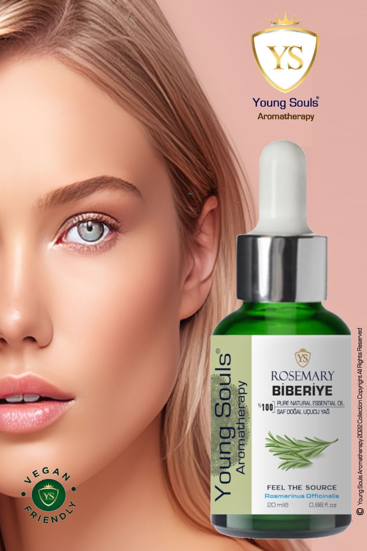 عطر درمانی اسانس رزماری اسانس رزماری 20 میلی لیتر YOUNG SOULS