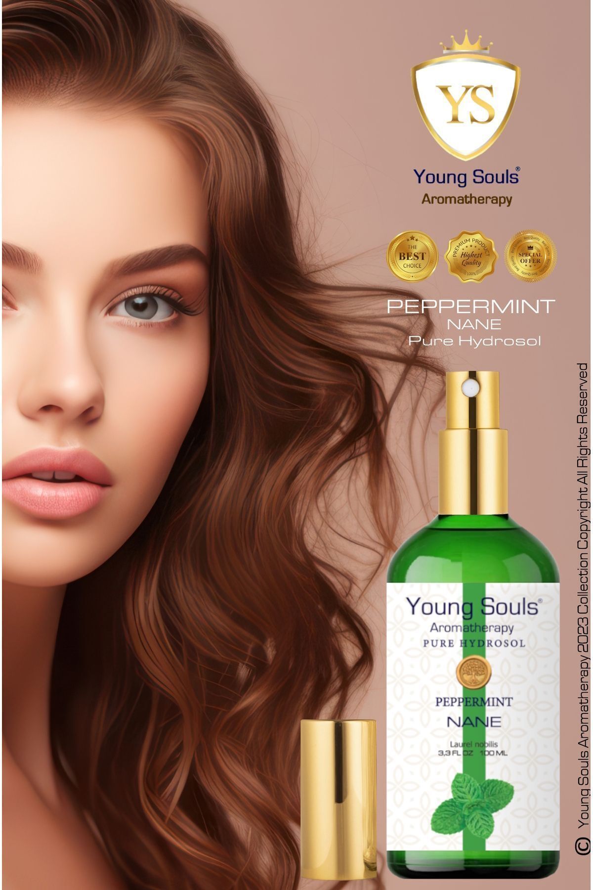 آروماتراپی نعناع خالص هیدروسل تونیک نعناع تونیک هیدروسل 100 میلی لیتری YOUNG SOULS