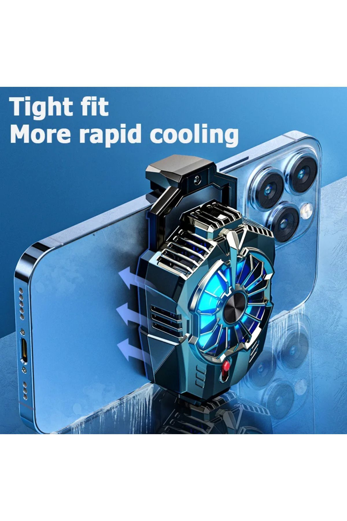 Nilpro-X20 Boxed - Universal Silent Led Phone Cooler Compatible with Iphone Android, Pubg Cod Fan Radiator 2