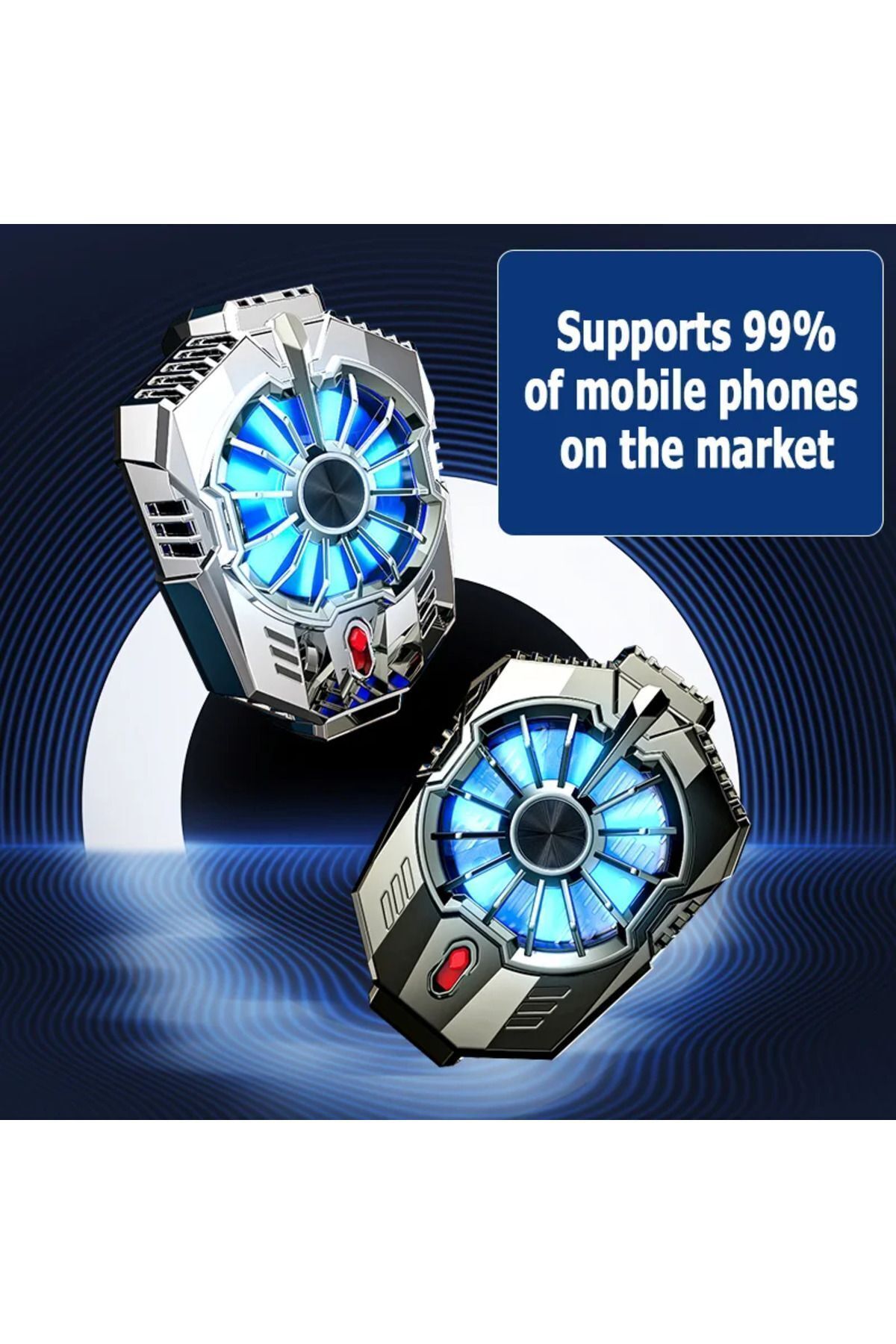 Nilpro-X20 Boxed - Universal Silent Led Phone Cooler Compatible with Iphone Android, Pubg Cod Fan Radiator 6