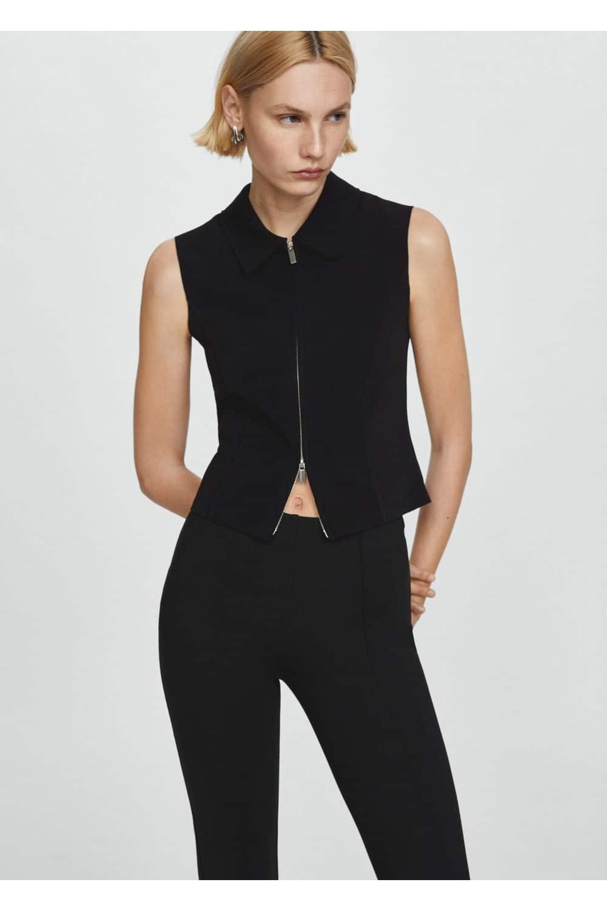 MANGO Woman-Flared Leggings 5