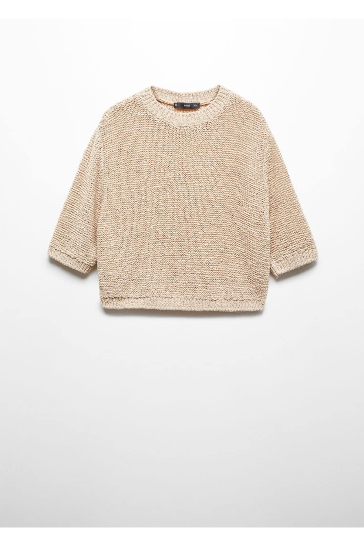 بافت و پلیور زنانه بژ منگوMANGO | 67007144 اورجینال - تصویر 3