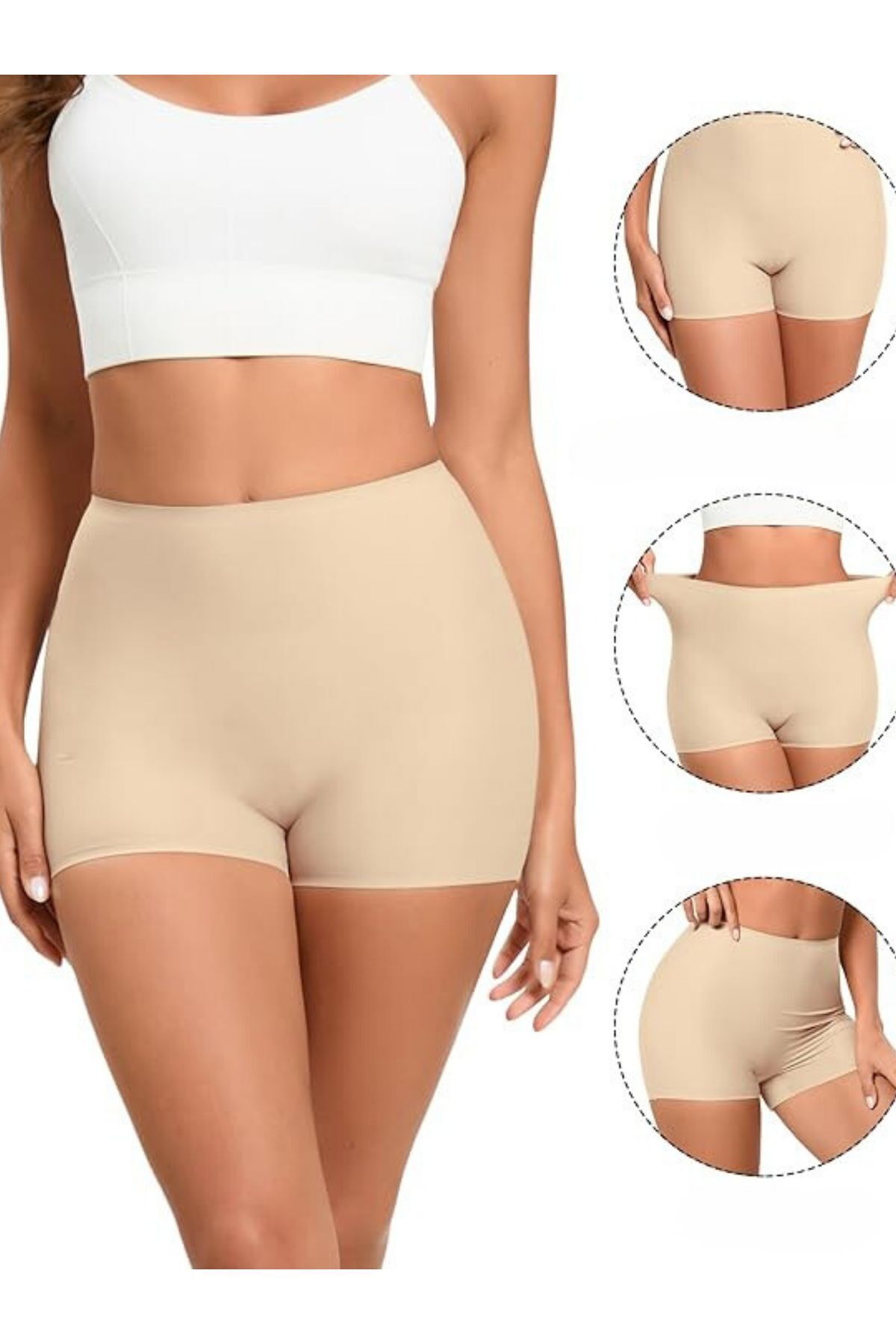 EMBA KORSE Dikişsiz Lazer Kesim Külot Boxer Esnek İz Yapmayan Beli Silikonlu Model