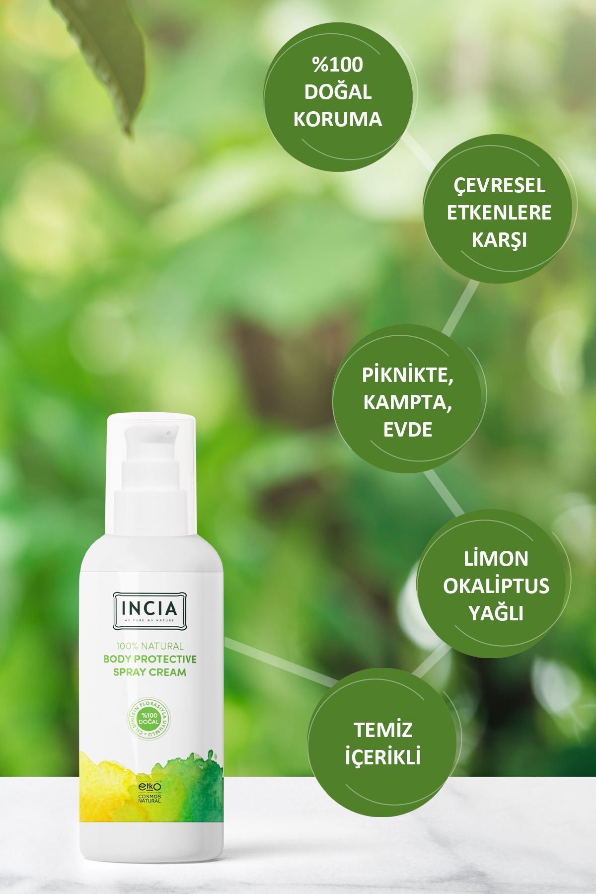 Incia-100 ml Zitronen-Eukalyptus – 100 % natürliches, veganes schützendes Körperlotionsspray für Neugeborene, Babys und Kinder 5