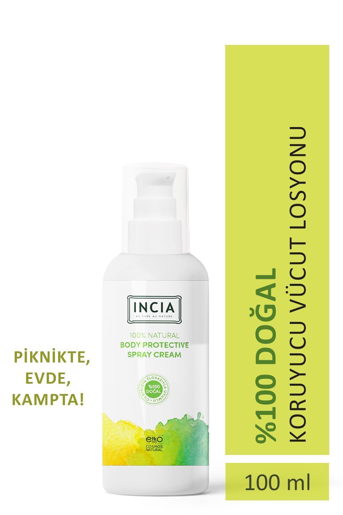 Incia-100 ml Zitronen-Eukalyptus – 100 % natürliches, veganes schützendes Körperlotionsspray für Neugeborene, Babys und Kinder 1