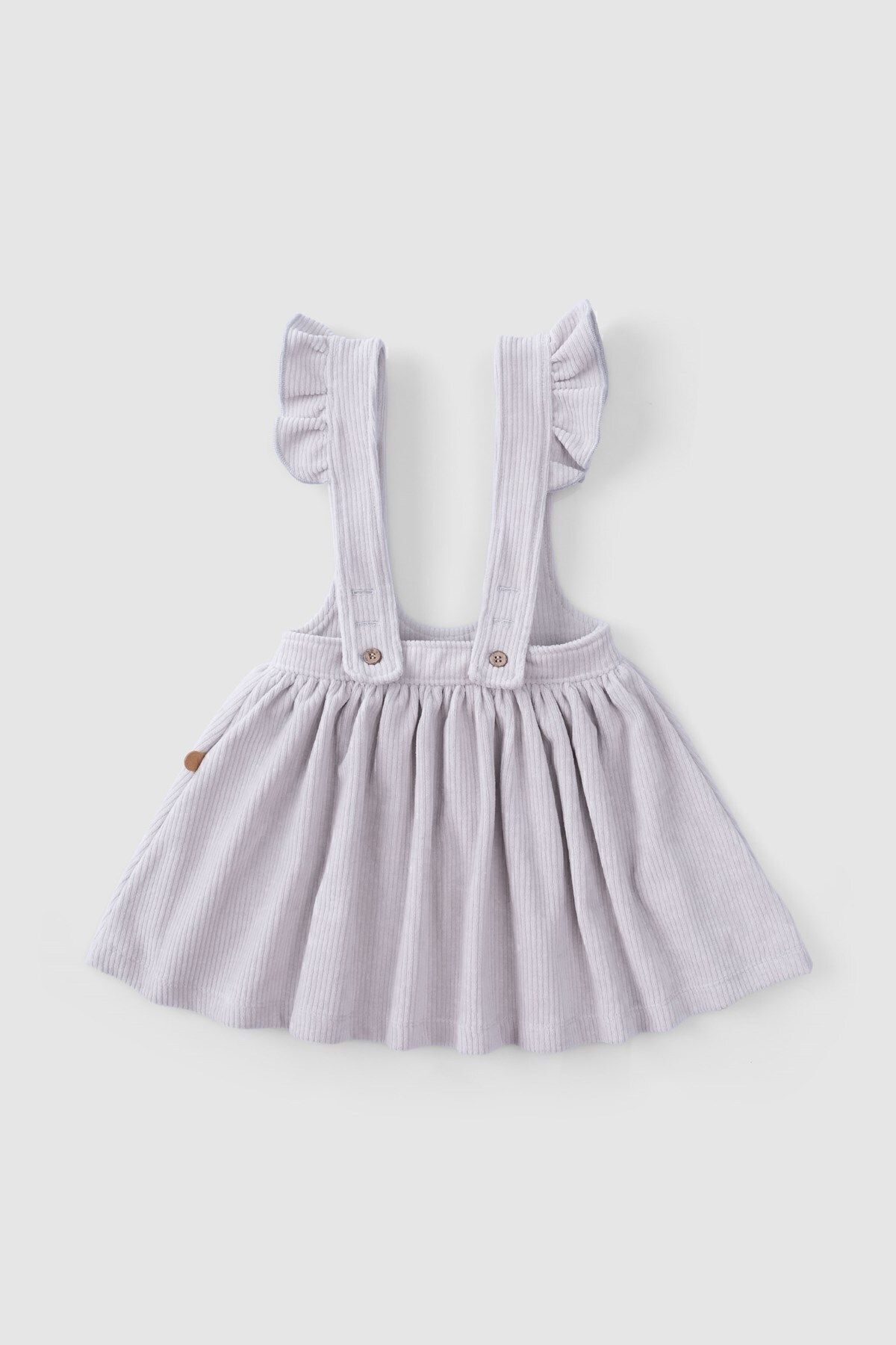 Little Gusto Fitilli Kadife Bebek Jile Elbise Gri fotoğrafı 2 (önizleme)