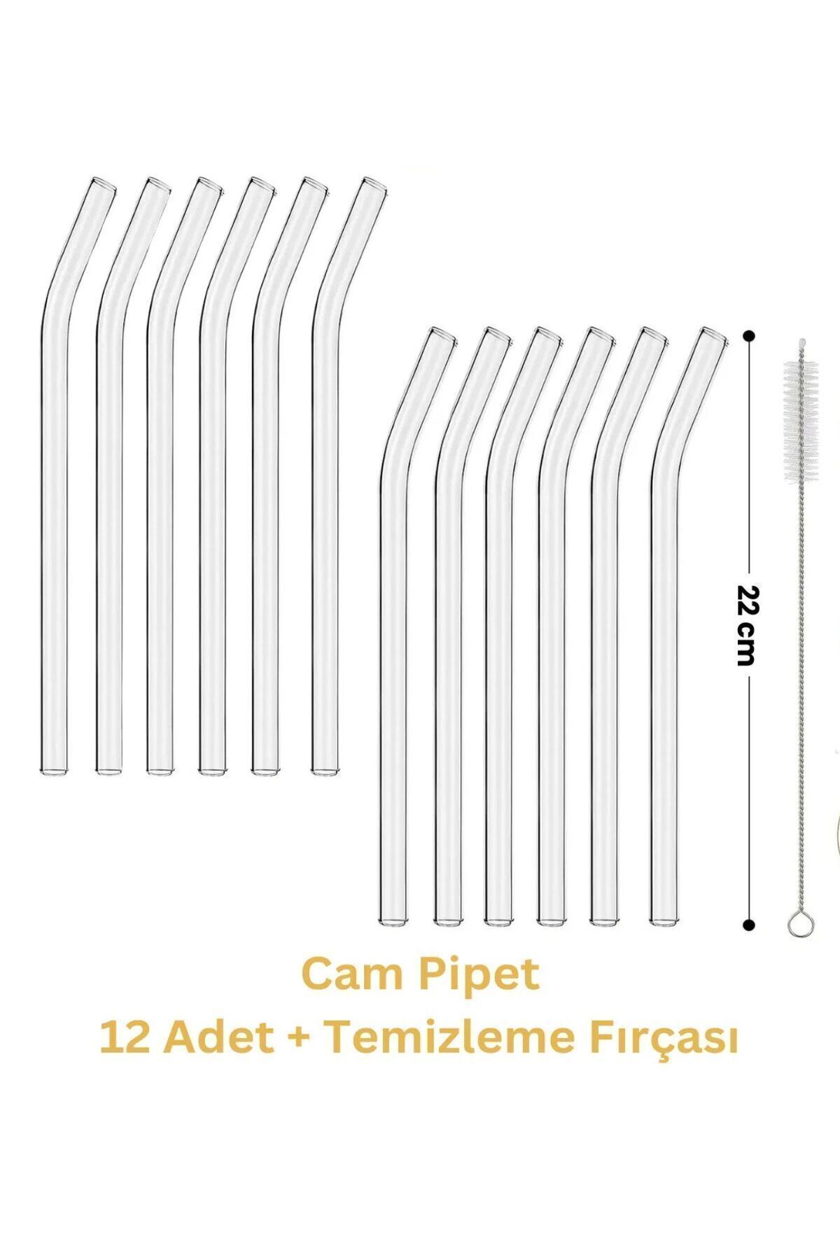 Dem Home-9mm Diameter - 12 Glass Pipe and 1 Cleaning Brush 1