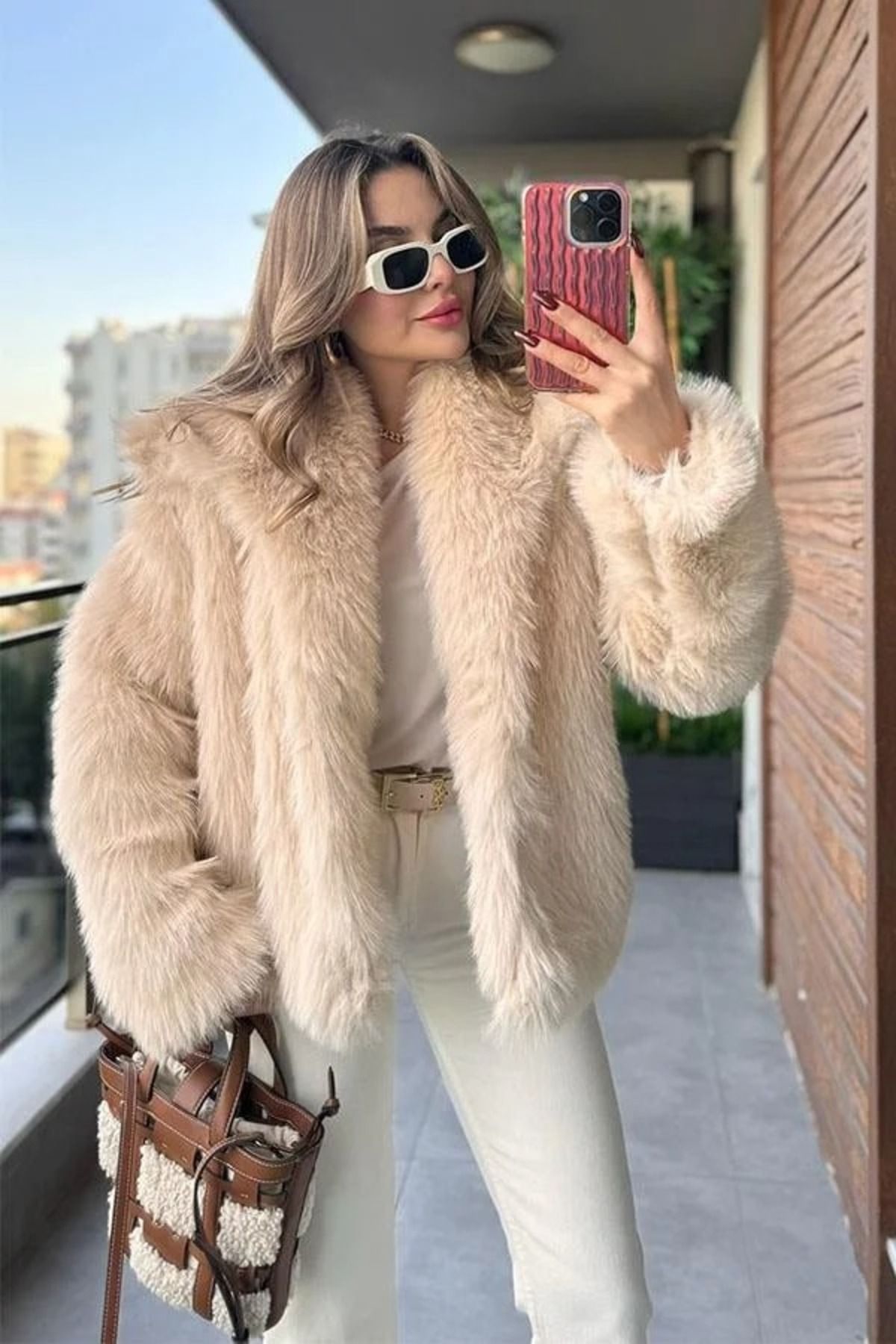 collier premium pour femme importé faux fur