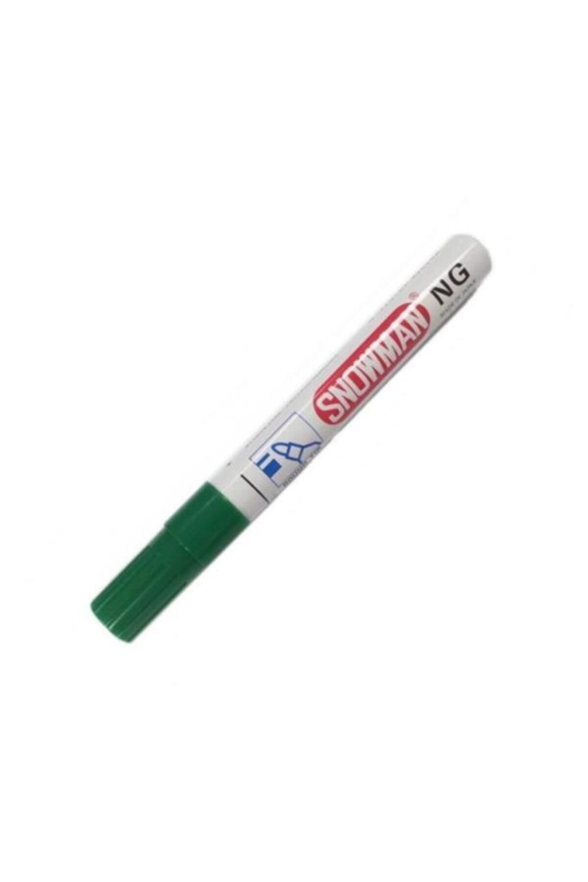 Snowman-Green Permanent Marker - Round Tip Round Package Cg-12-12 1