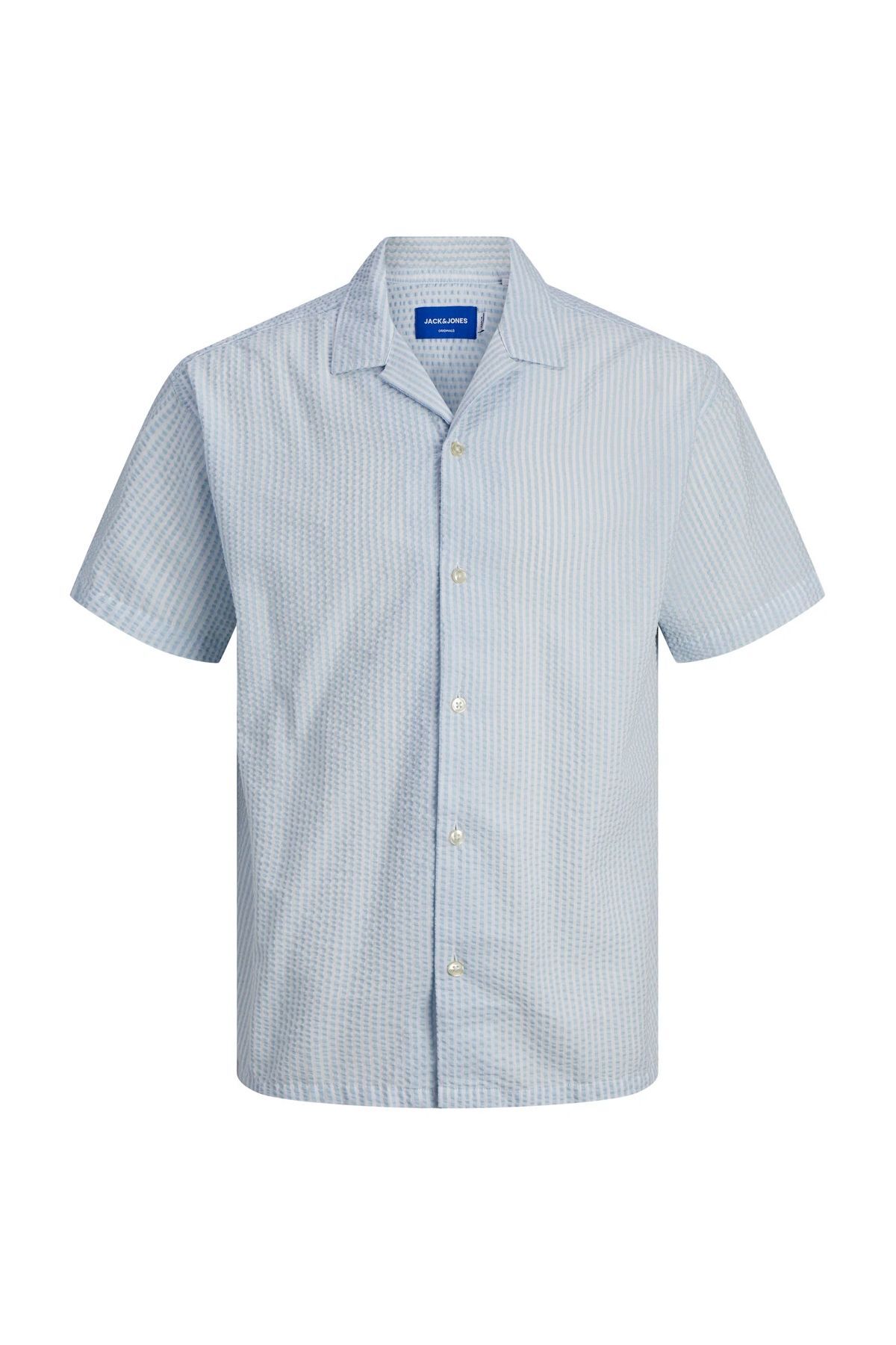پیراهن جک اند جونز مردانه پنبه ای آبی  راسته Regular/رگولار    بیسیک کژوال/روزمره | Jack & Jones TYC0823717735M12256772005 - تصویر 8