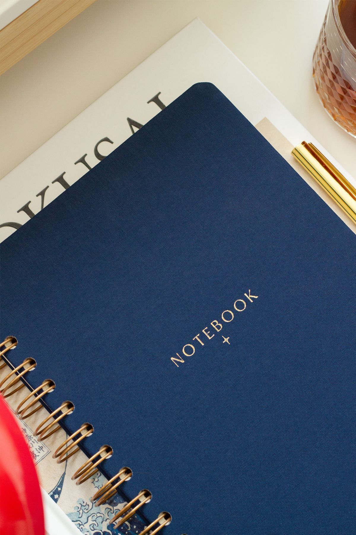 Matt Notebook-Navy Blue A5 15X21 cm Spiral Linen Notepad 4