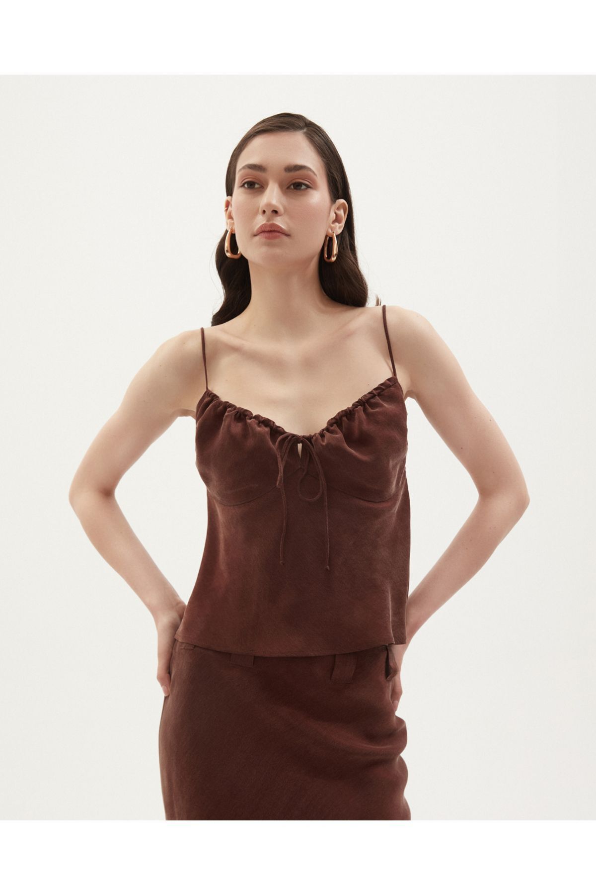 Towdoo-Sunflower Rope Strap Blouse 4