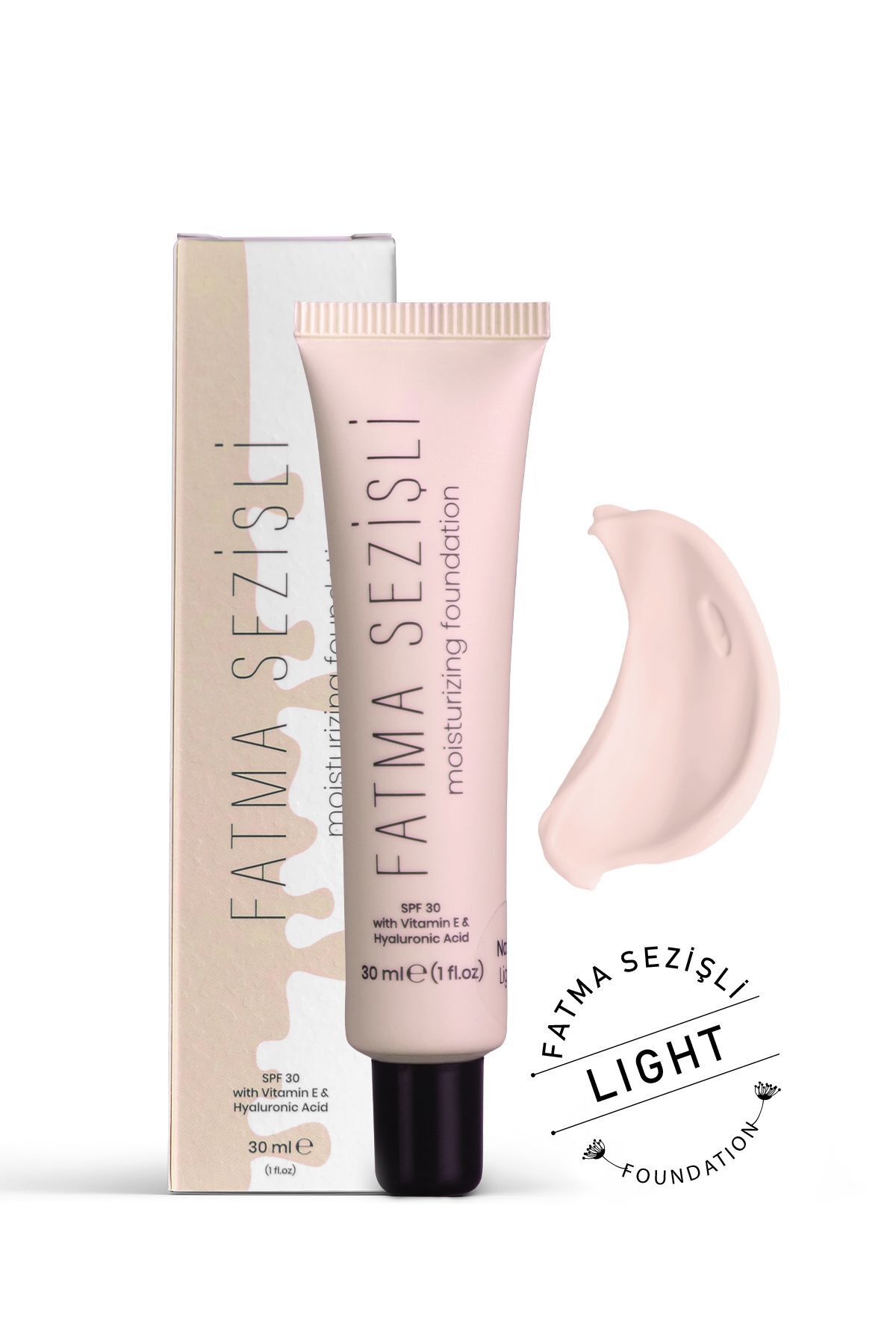 Fatma SEZİŞLİ Fondöten - Light | Spf 30 | | Hyaluronik Asit & Vitamin E, Nemlendirici Etkili- 30 ml - Fiyatı, Yorumları