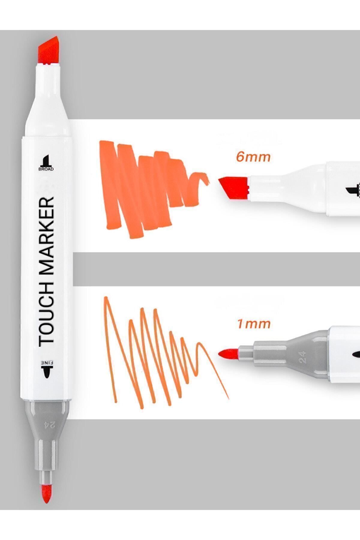 TOUCH SKETC-60 Pieces Double Sided Marker Pen Set with Bag and Stand 2