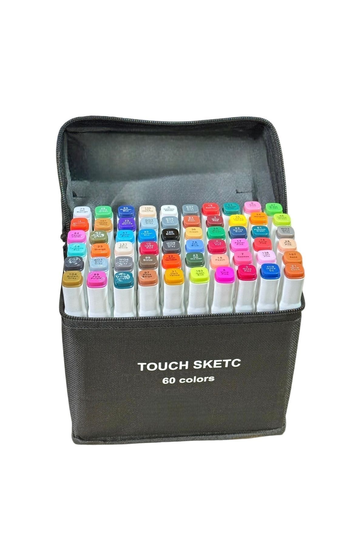 TOUCH SKETC-60 Pieces Double Sided Marker Pen Set with Bag and Stand 4